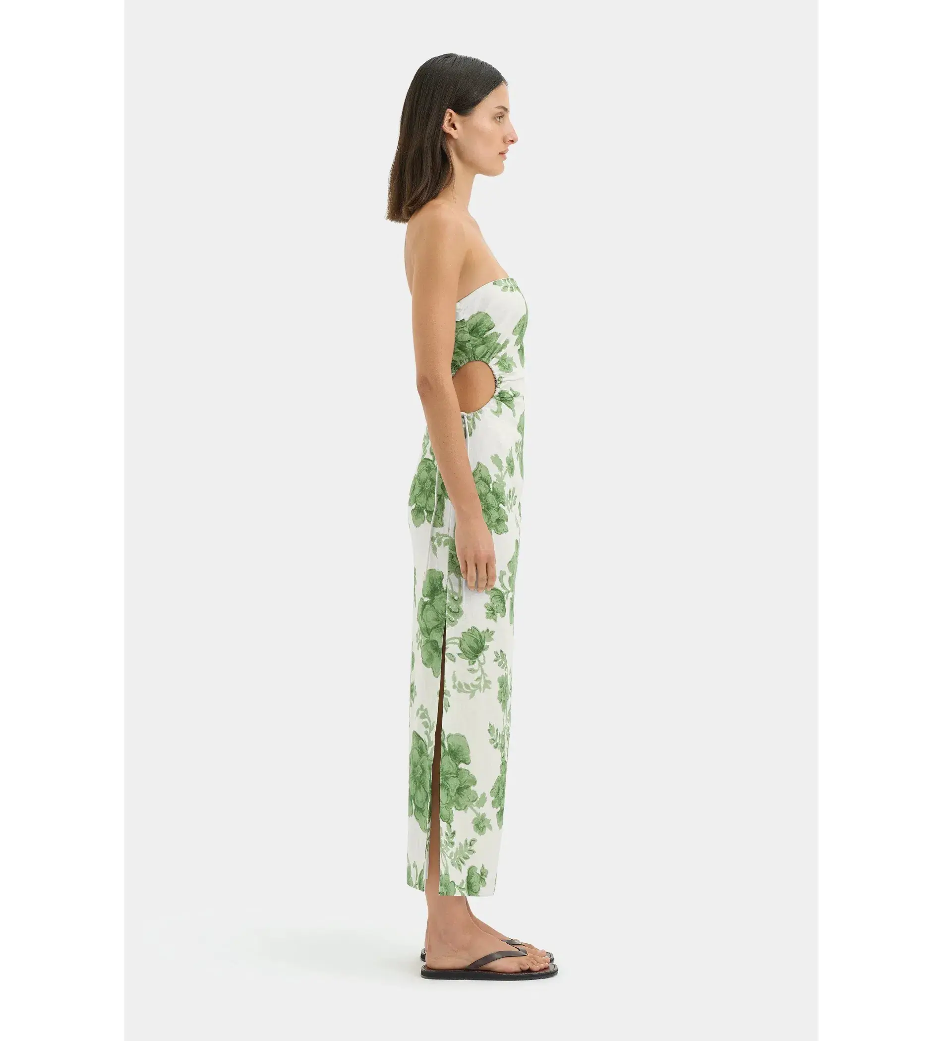 Sir the Label Gardella Strapless Midi Dress Frisa Print Size 0 AU 6 - Image 2