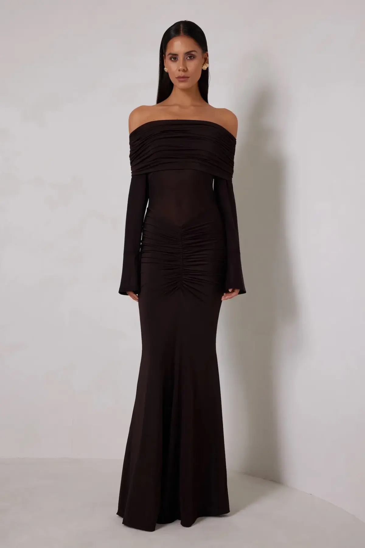 Elle Zeitoune Paige Maxi Espresso Size 8 - Image 1