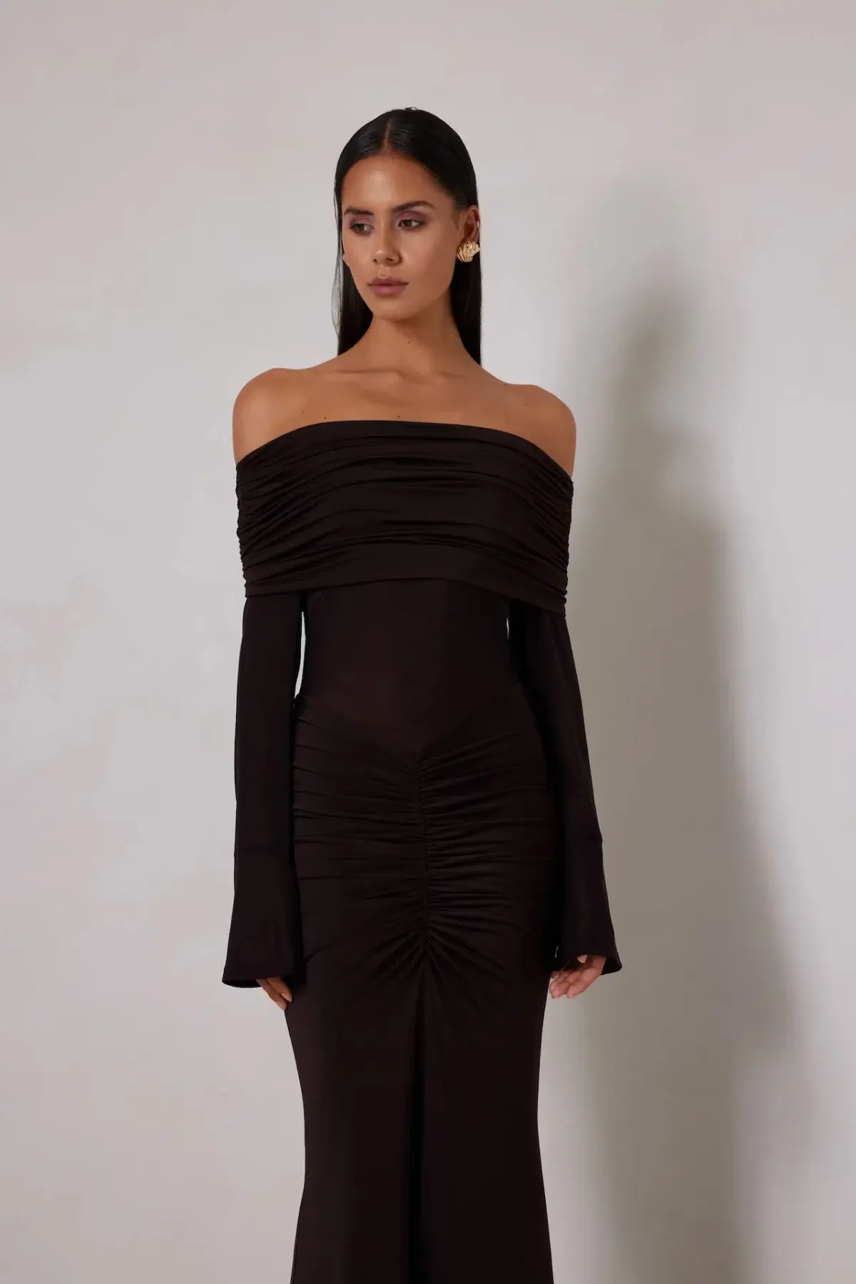 Elle Zeitoune Paige Maxi Espresso Size 8 - Image 3
