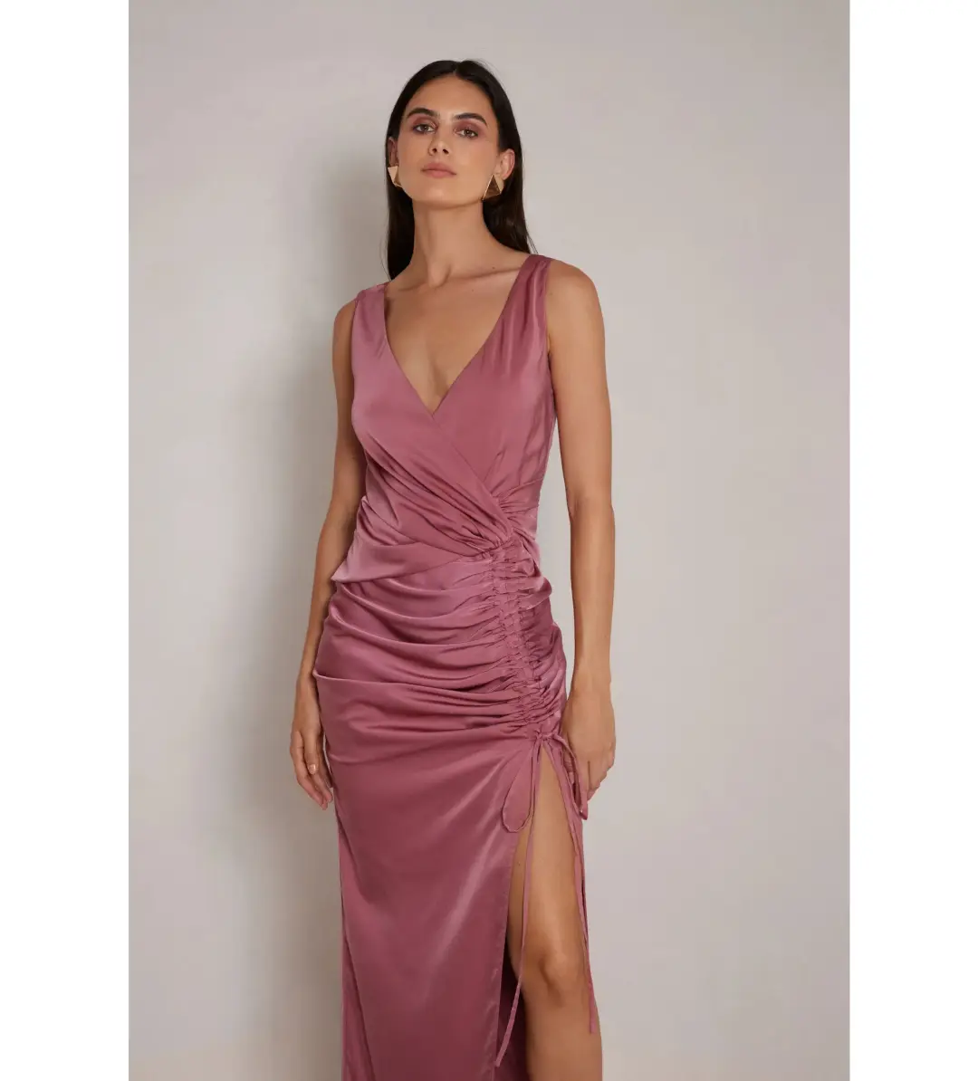 Elle Zeitoune Lennon Maxi Gown in Rose Size AU 14 for rent on The Volte - main image