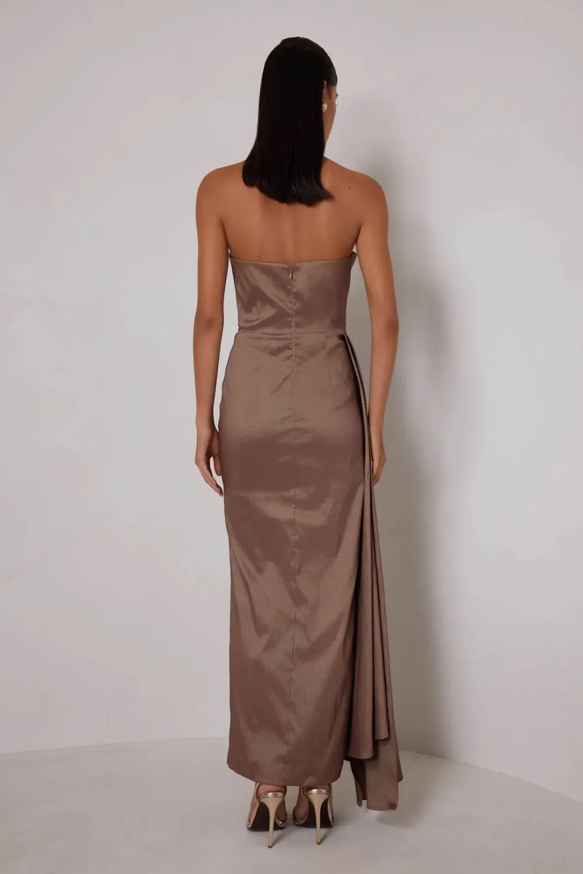 Elle Zeitoune Paulina Maxi Dress Cocoa Size 12 - Image 2