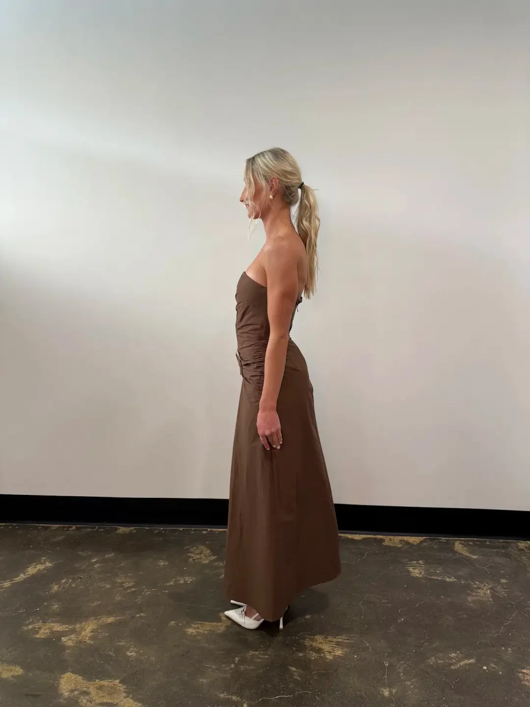 Elle Zeitoune Briella Maxi Chocolate Size 6 for rent on The Volte - main image