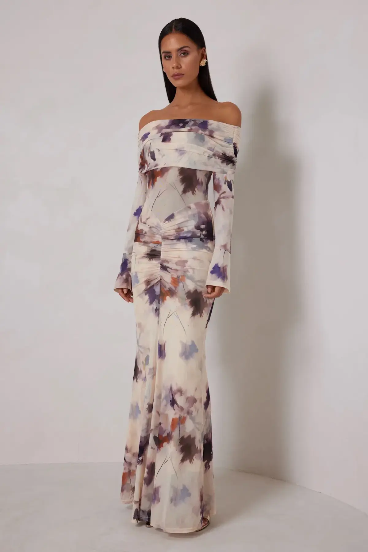 Elle Zeitoune Paige Maxi Dress in Watercolour Bloom Size AU 14 - Image 1