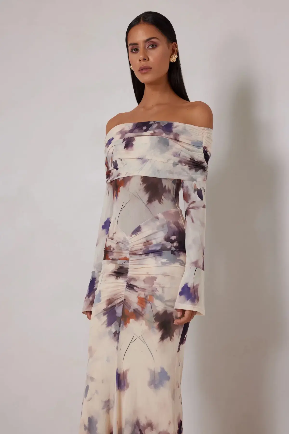 Elle Zeitoune Paige Maxi Dress in Watercolour Bloom Size AU 14 - Image 3