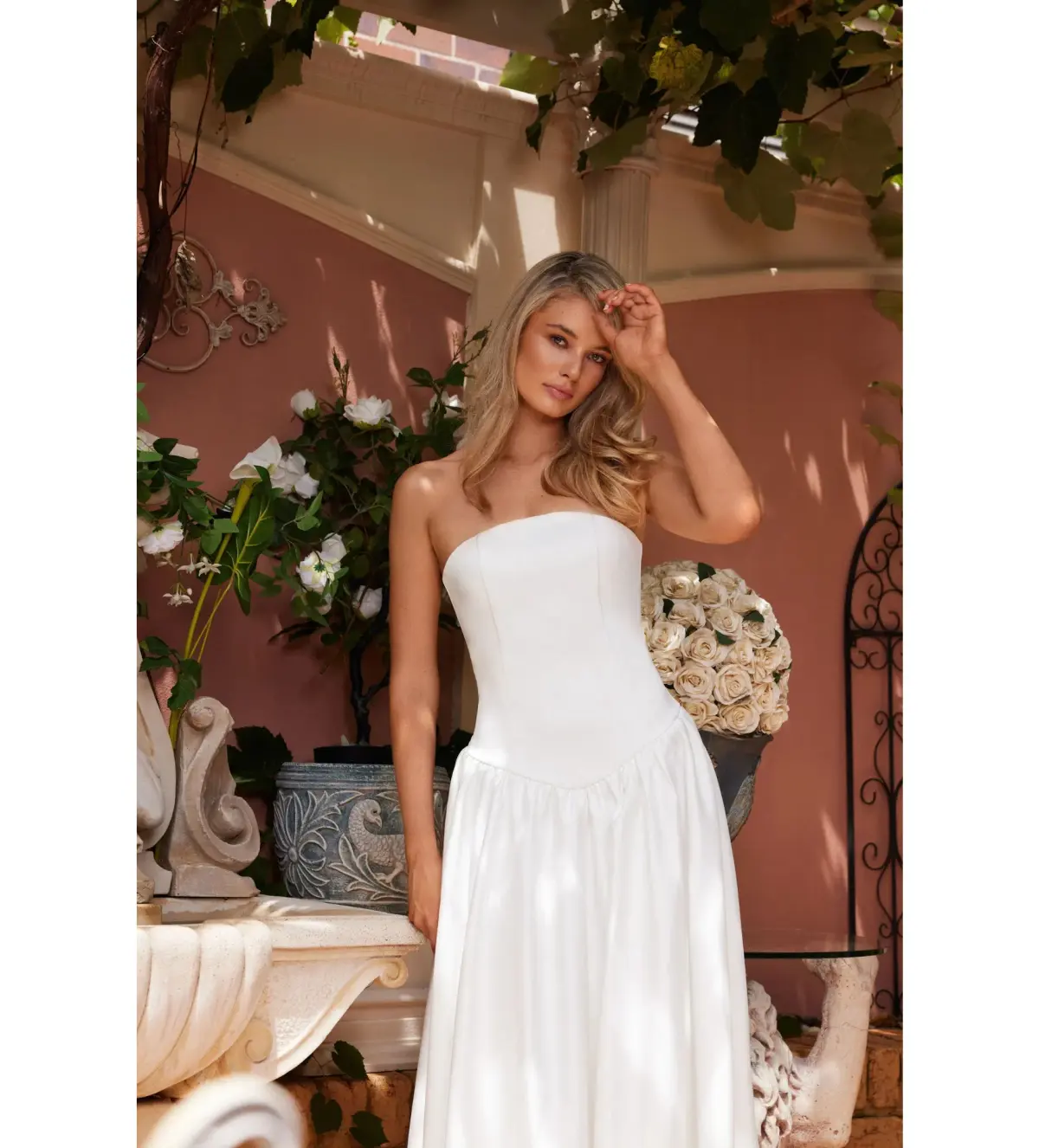 Elle Zeitoune Maggie Midi Dress White Size AU 8 - Image 7