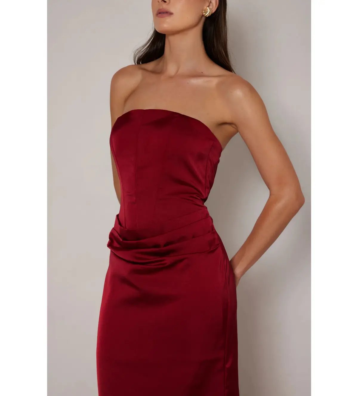 Elle Zeitoune Annie Maxi Gown in Scarlet Size AU 12  - Image 3