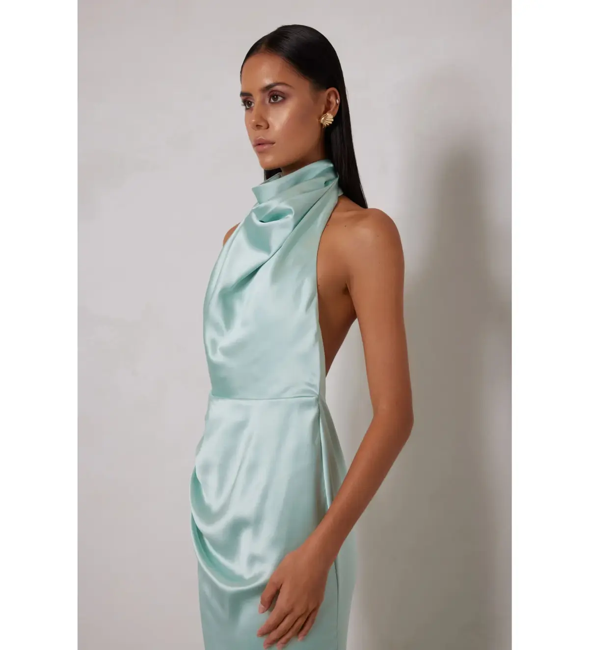 Elle Zeitoune Yvette Maxi Dress Spearmint Size 10 - Image 3