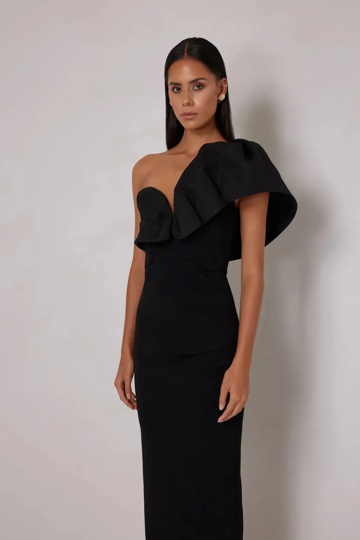 ELLE ZEITOUNE SHARLEENE MIDI / BLACK / SIZE 6 - Image 3