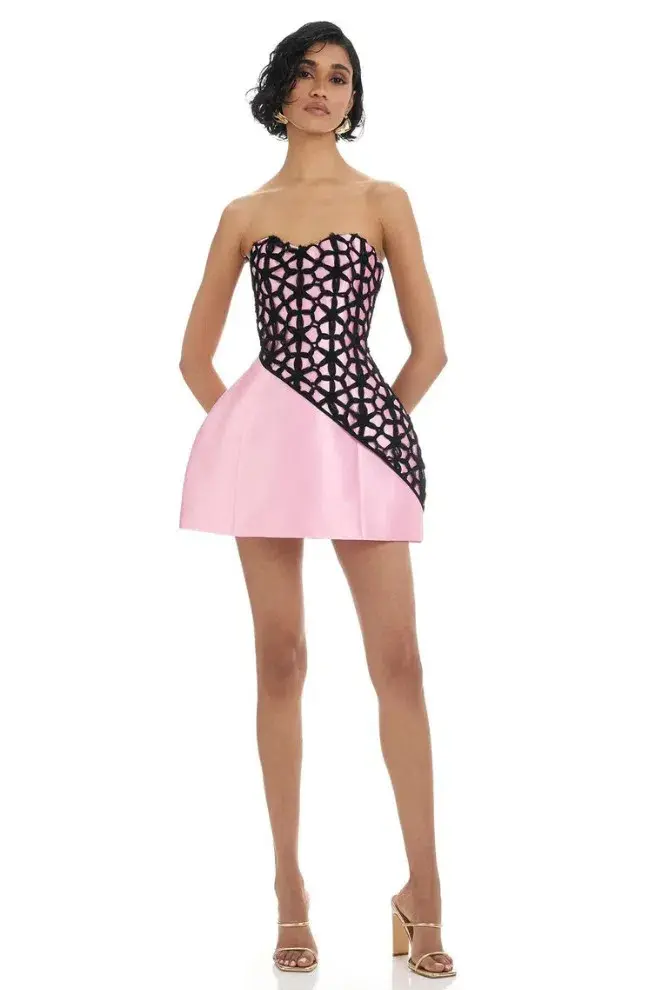 Eliya The Label Ataya Dress Mini Pink Size AU 8 - Image 1