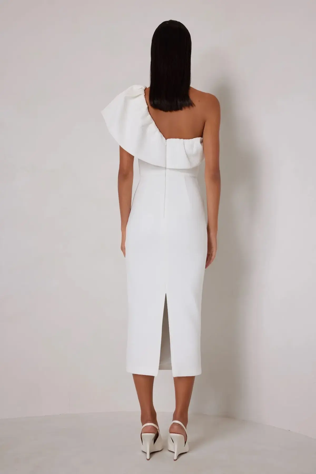 Elle Zeitoune Sharleene Midi Dress White Size 8 - Image 3