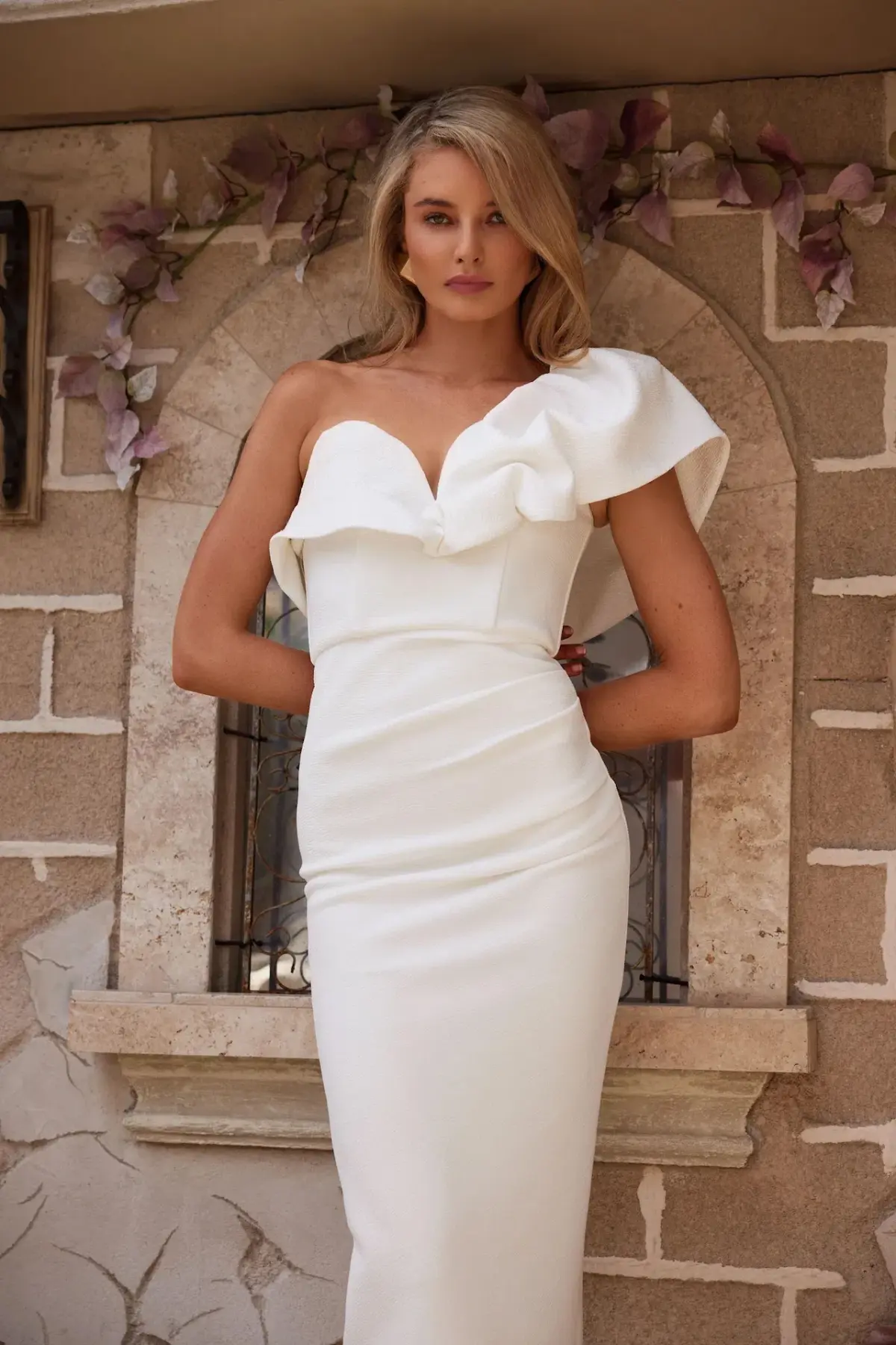 Elle Zeitoune Sharleene Midi Dress White Size 8 - Image 4