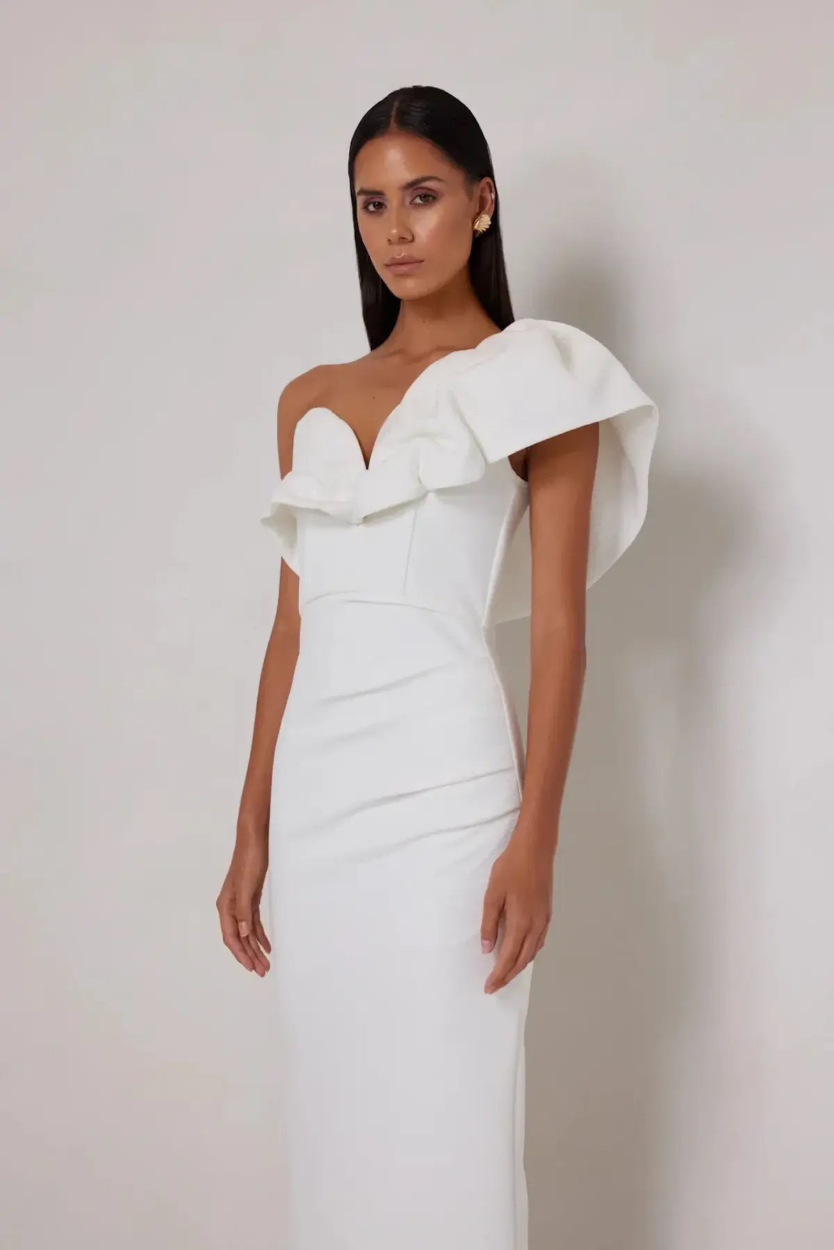 Elle Zeitoune Sharleene Midi Dress in White Size 14 - Image 2