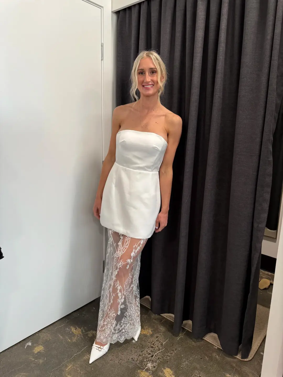 Elle Zeitoune Janice Maxi Dress White Size 6 for rent on The Volte - main image