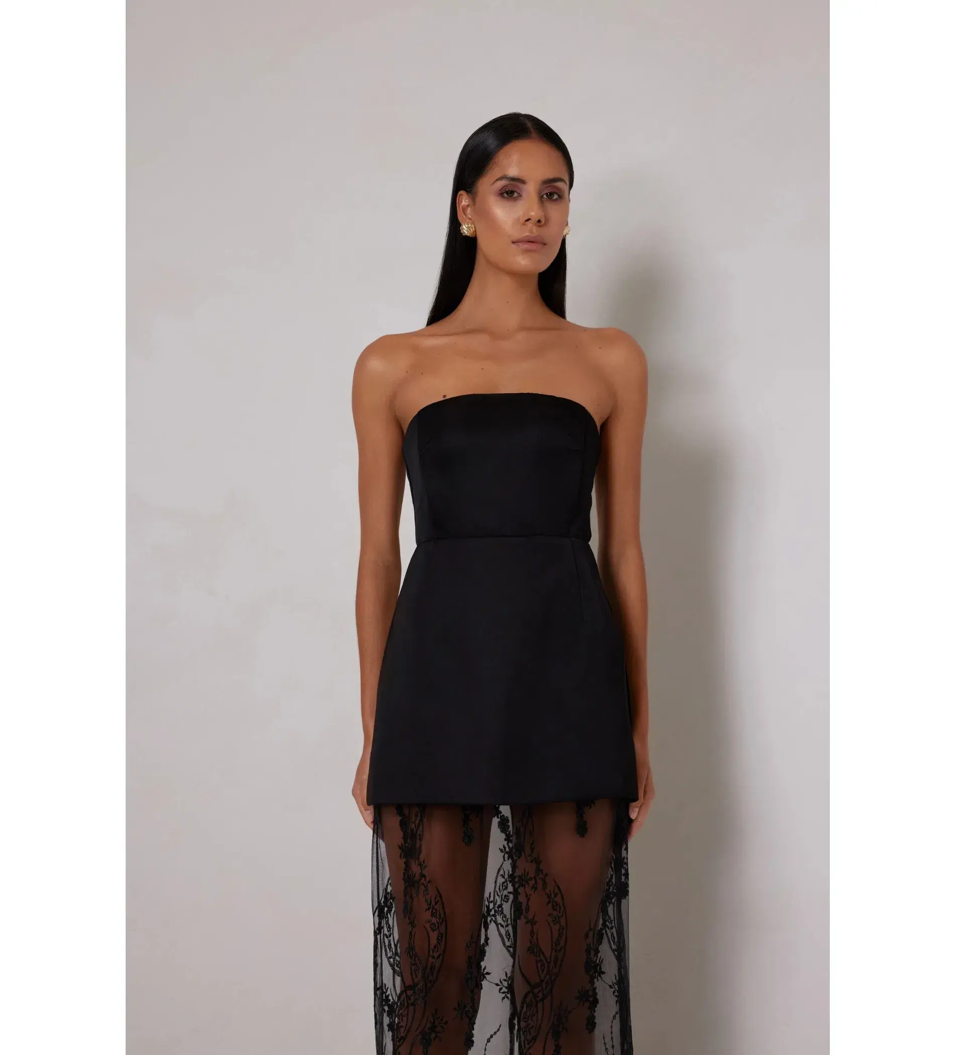 Elle Zeitoune Janice Mini Dress Black Size AU 12 - Image 4