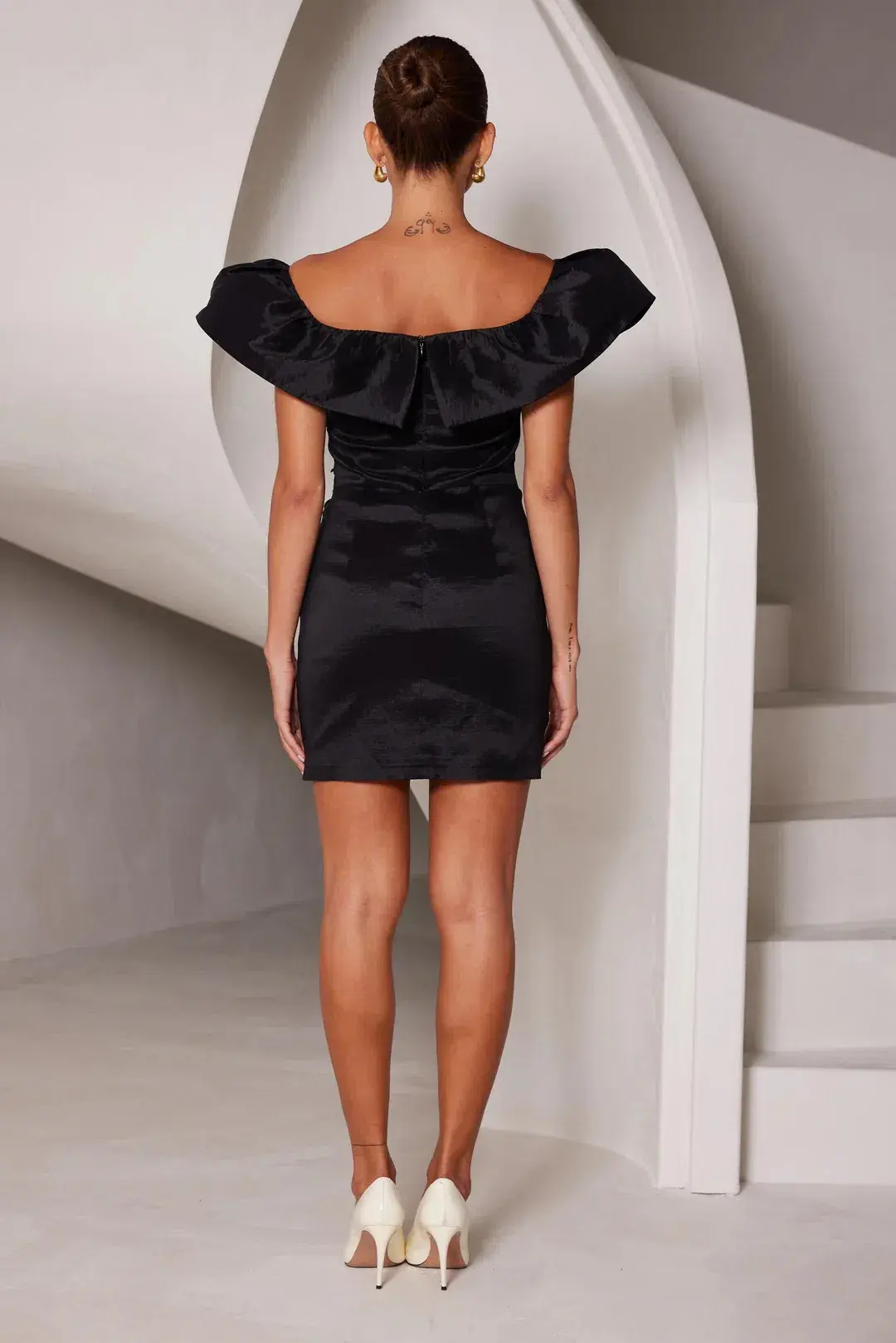 Elle Zeitoune Avi Mini Dress Black Size 6/8 - Image 5