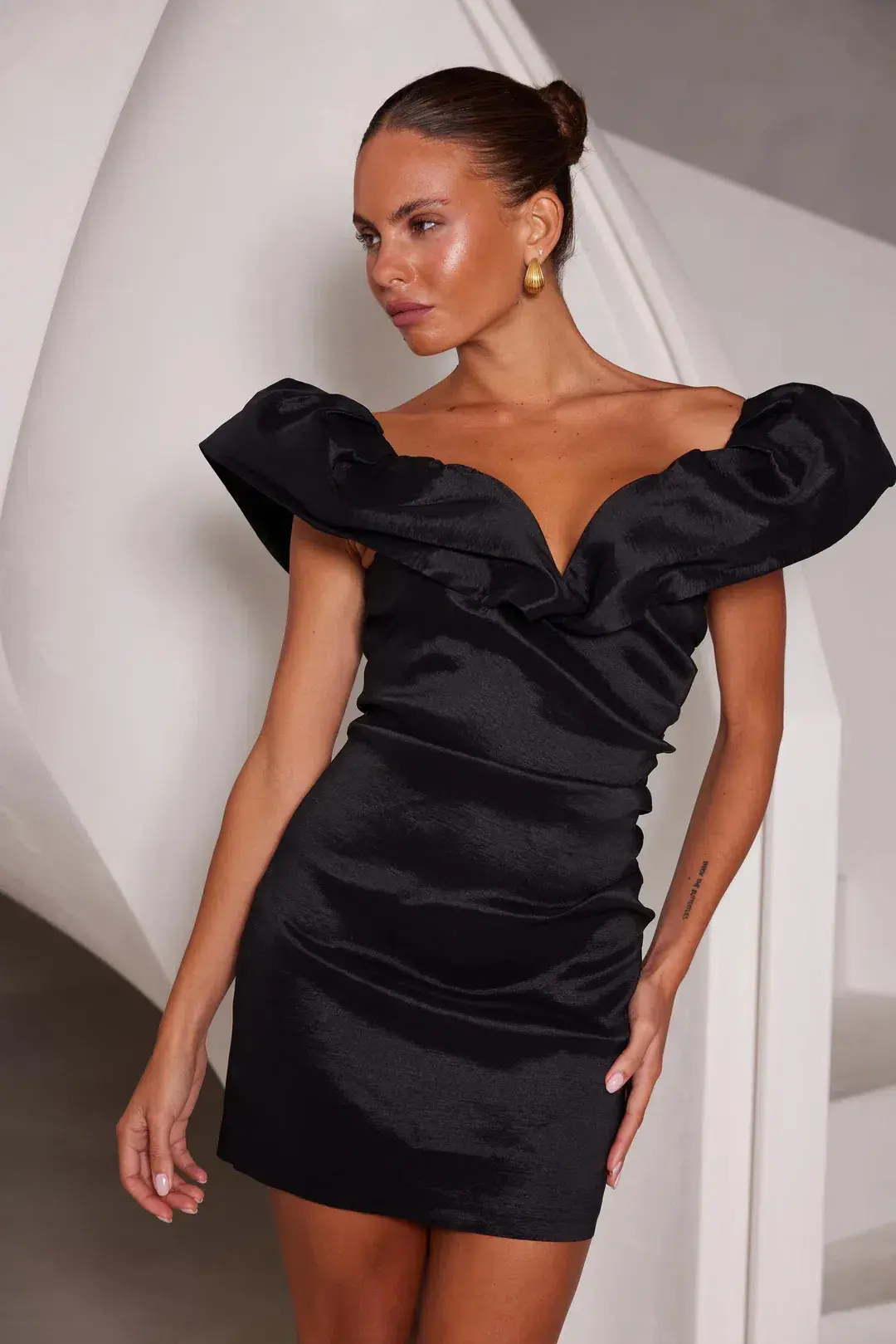 Elle Zeitoune Avi Mini Dress Black Size 10/12 - Image 5