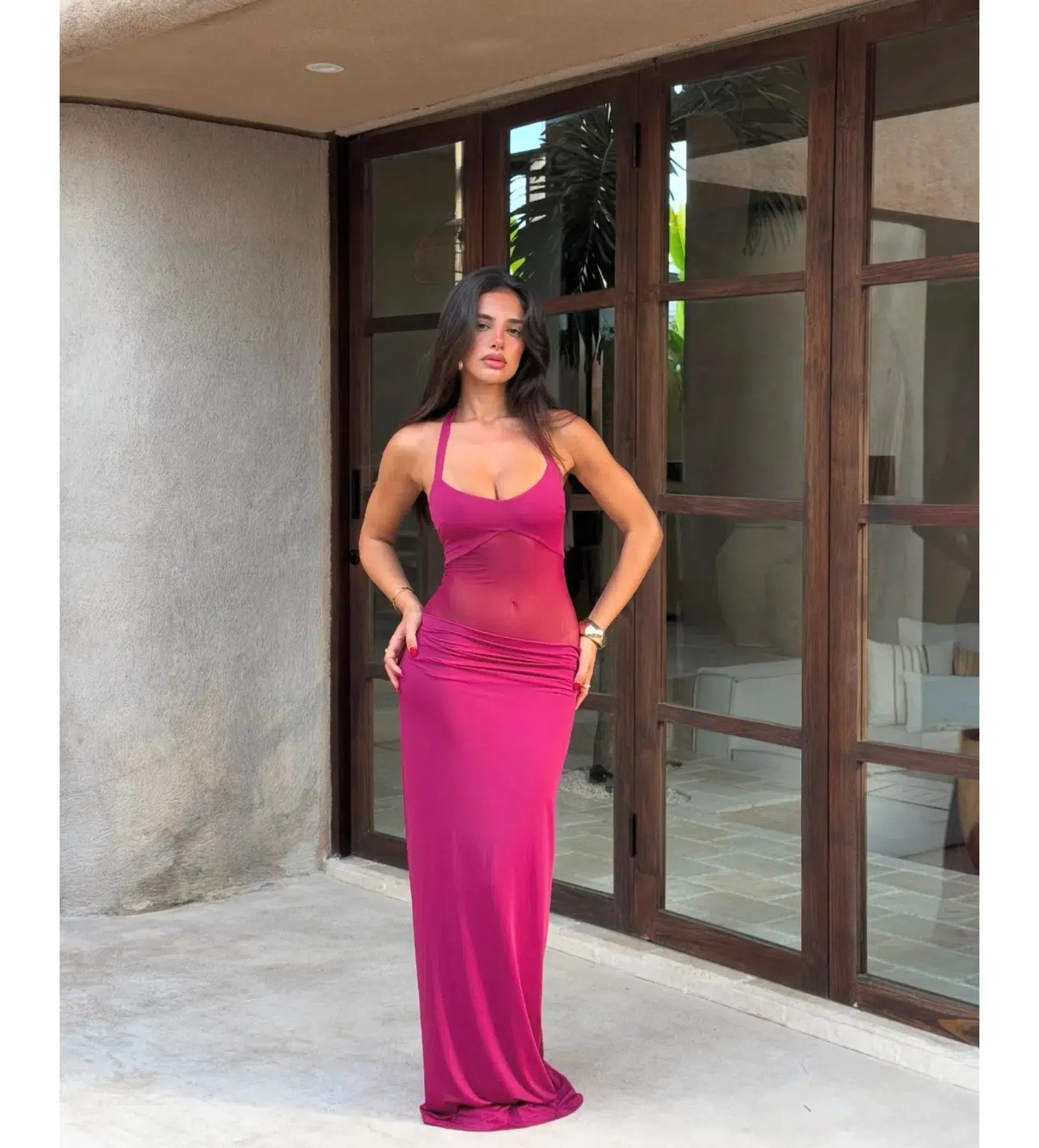 Sasha Therese Sariya Maxi Dress Ruby Size AU 6 - Image 4