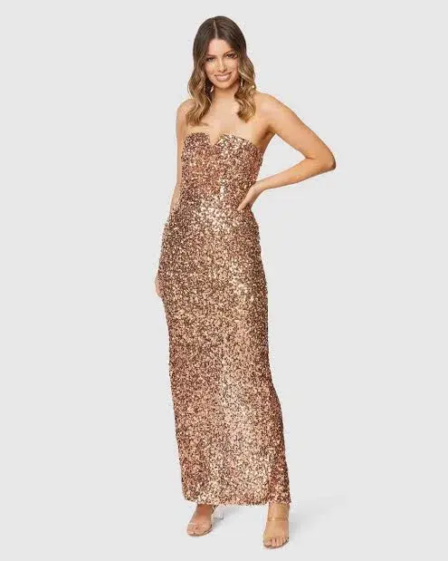 Pilgrim Gianina Sequin Gown Sequin Size 6 - Image 1