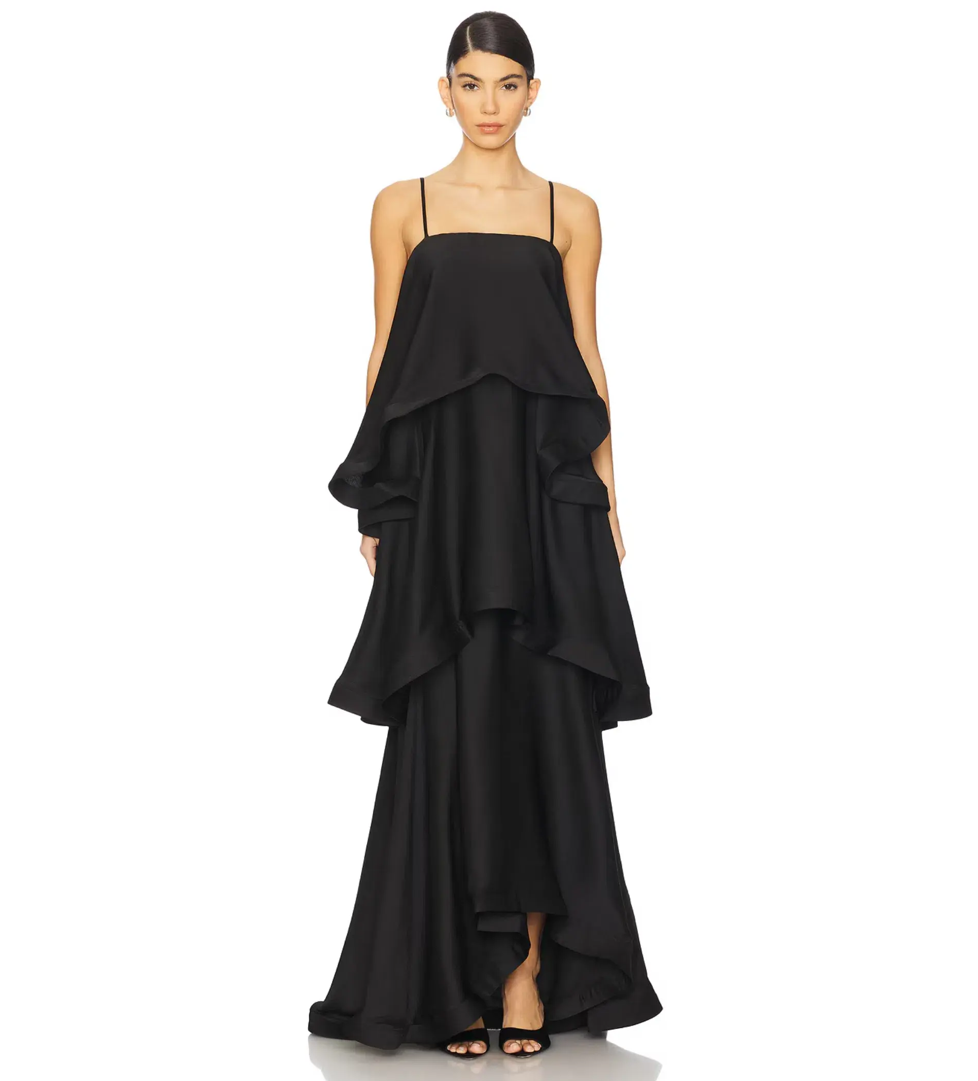 Elliatt Tilly Tiered Maxi Dress in Black Size XS / AU 6 - Image 1