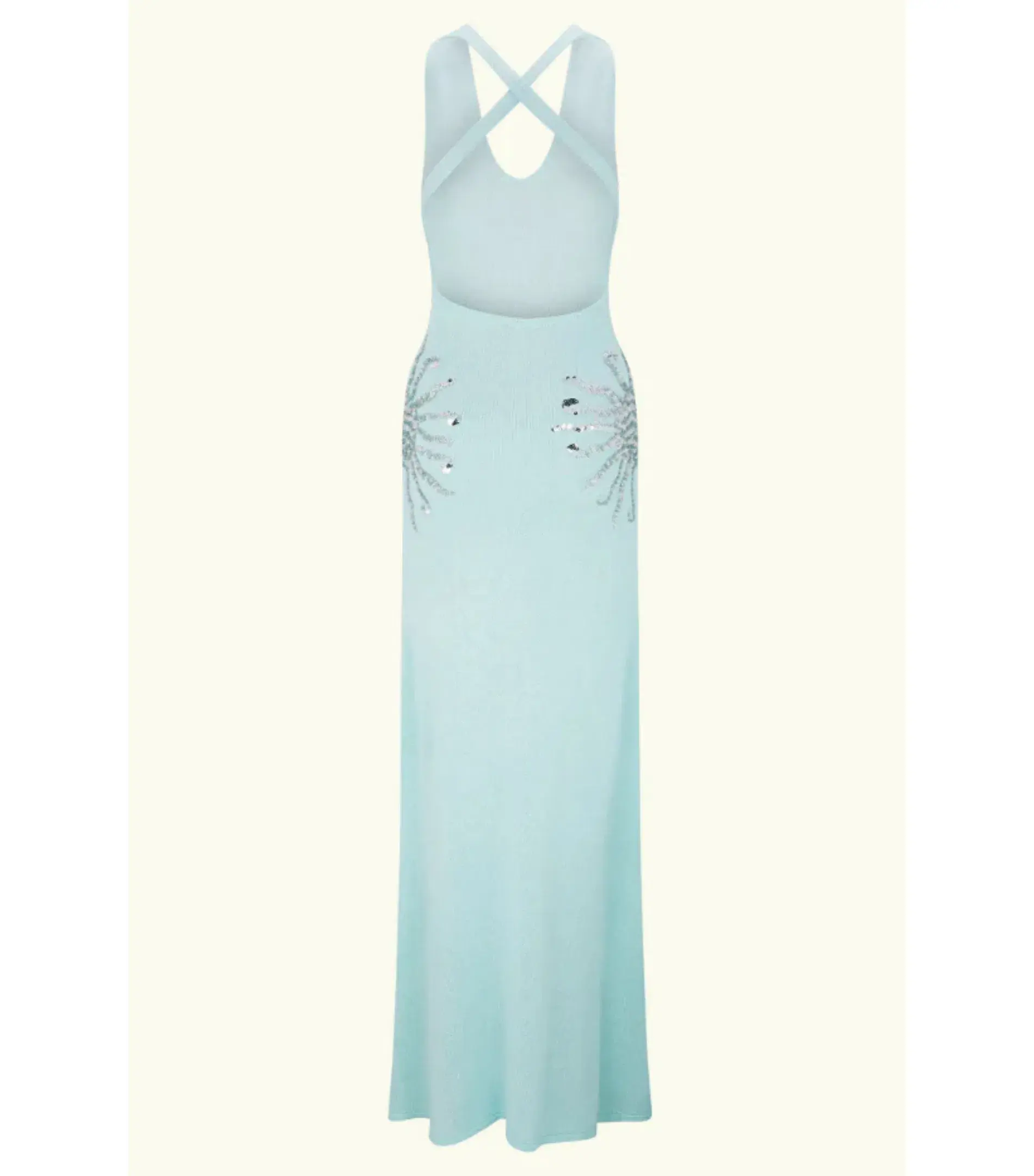 Meshki Ellington Knit Midi Dress in Lagoon Blue Size AU 10 - Image 11