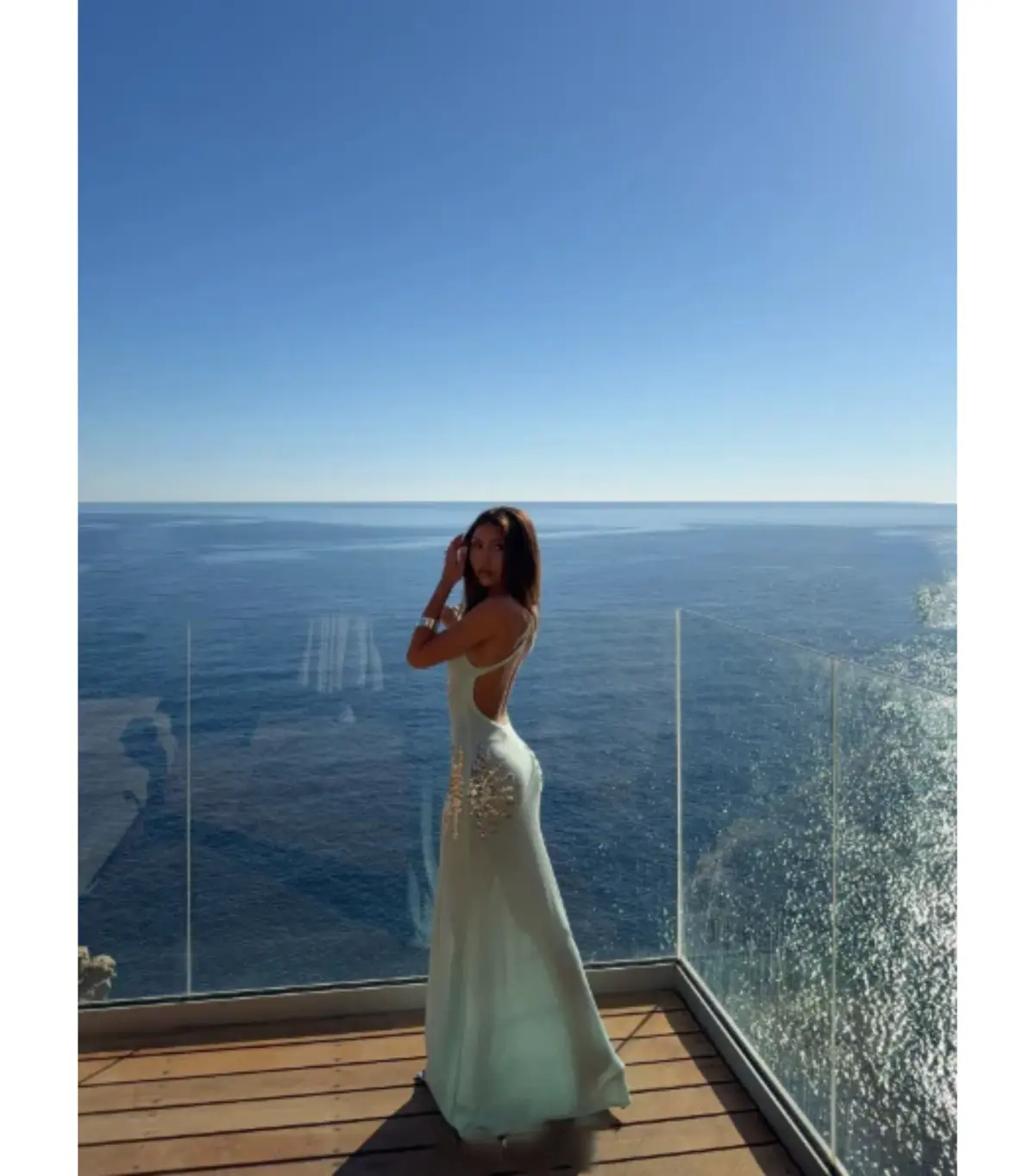 Meshki Ellington Knit Midi Dress in Lagoon Blue Size AU 10 - Image 5