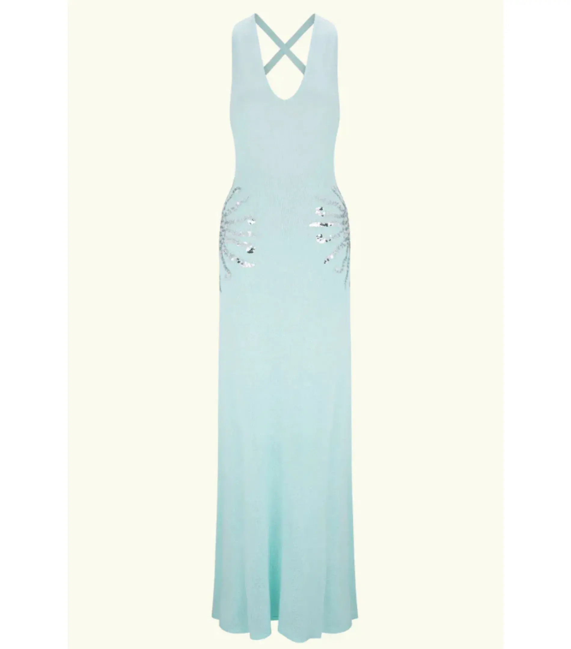 Meshki Ellington Knit Midi Dress in Lagoon Blue Size AU 10 - Image 10