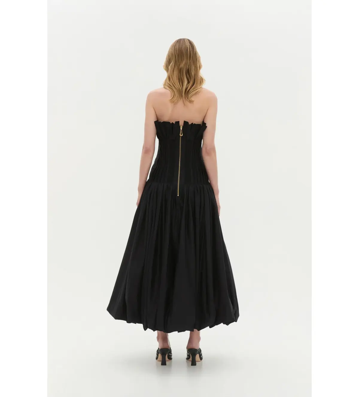 Aje Ivy Bubble Hem Gown Maxi Dress in Black Size AU 8 - Image 7