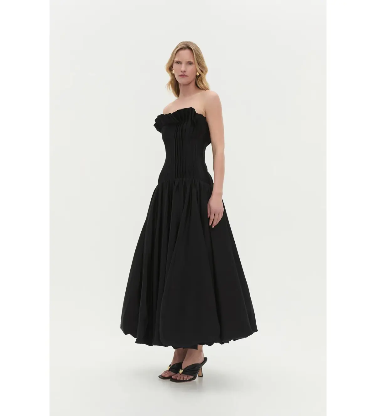 Aje Ivy Bubble Hem Gown Black Size AU 10 - Image 3
