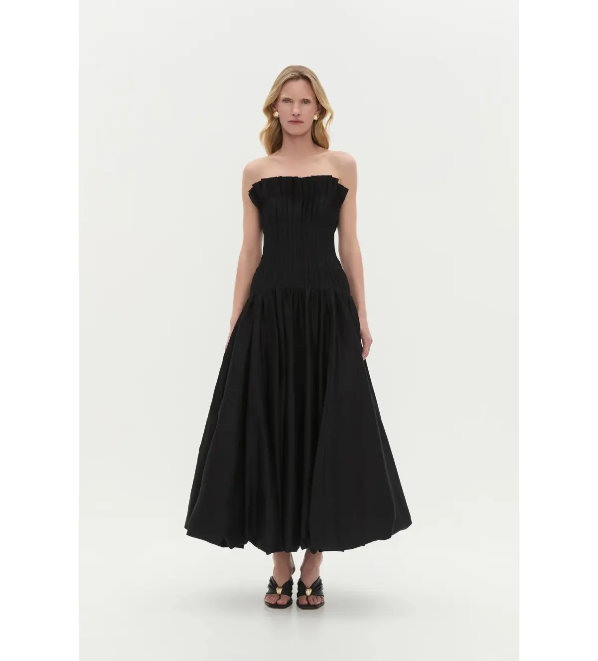 Aje Ivy Bubble Hem Gown Black Size AU 10 - Image 1
