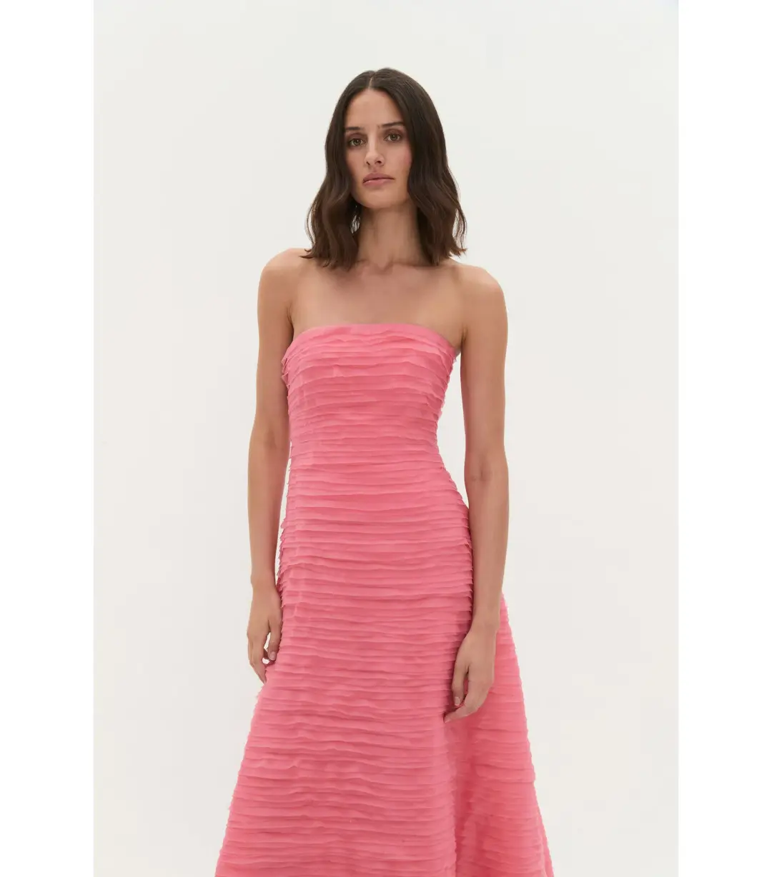 Aje Soundscape Maxi Dress in Guava Pink Size AU 8 for rent on The Volte - main image