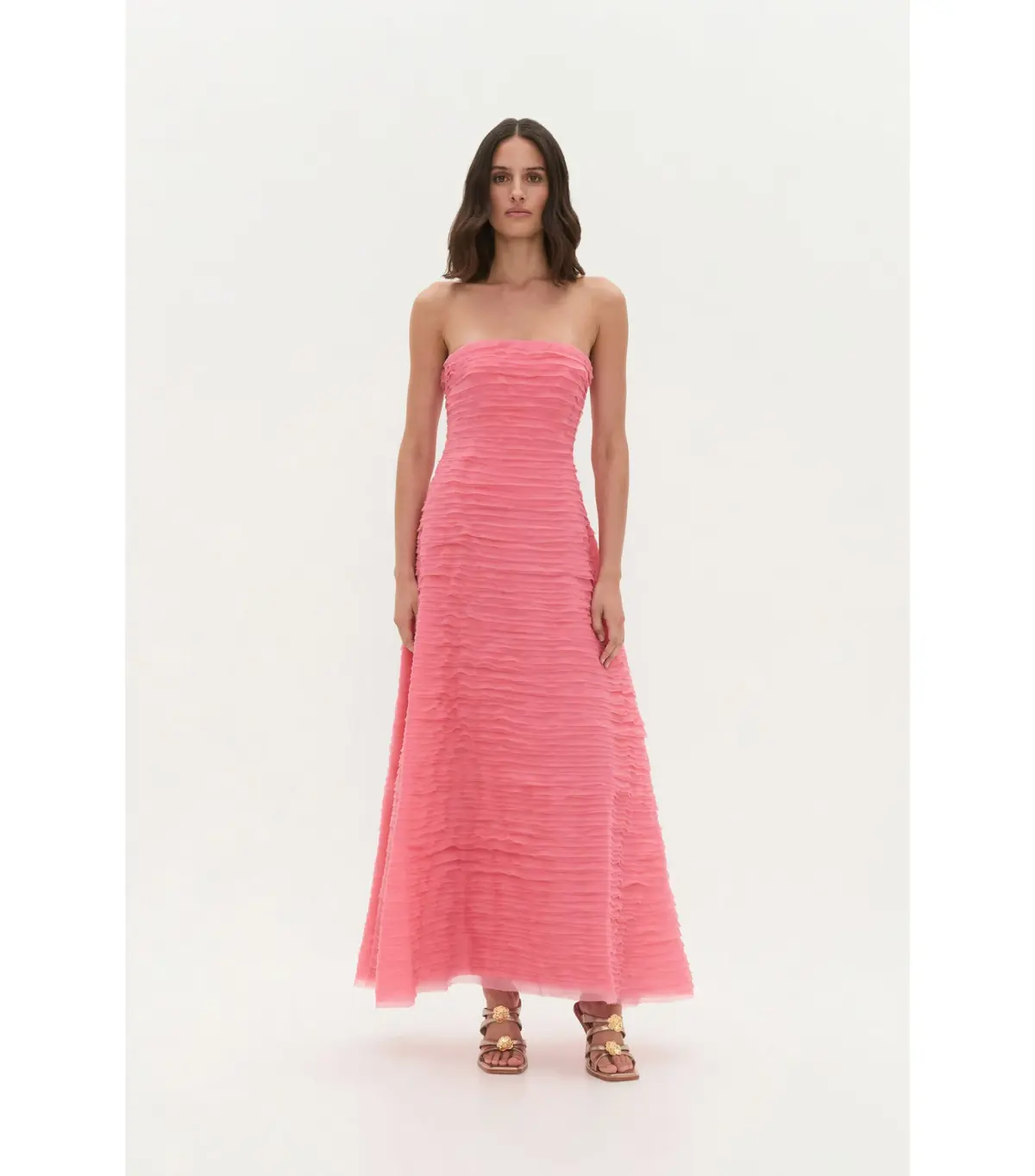 Aje Soundscape Maxi Dress in Guava Pink Size AU 8 - Image 1