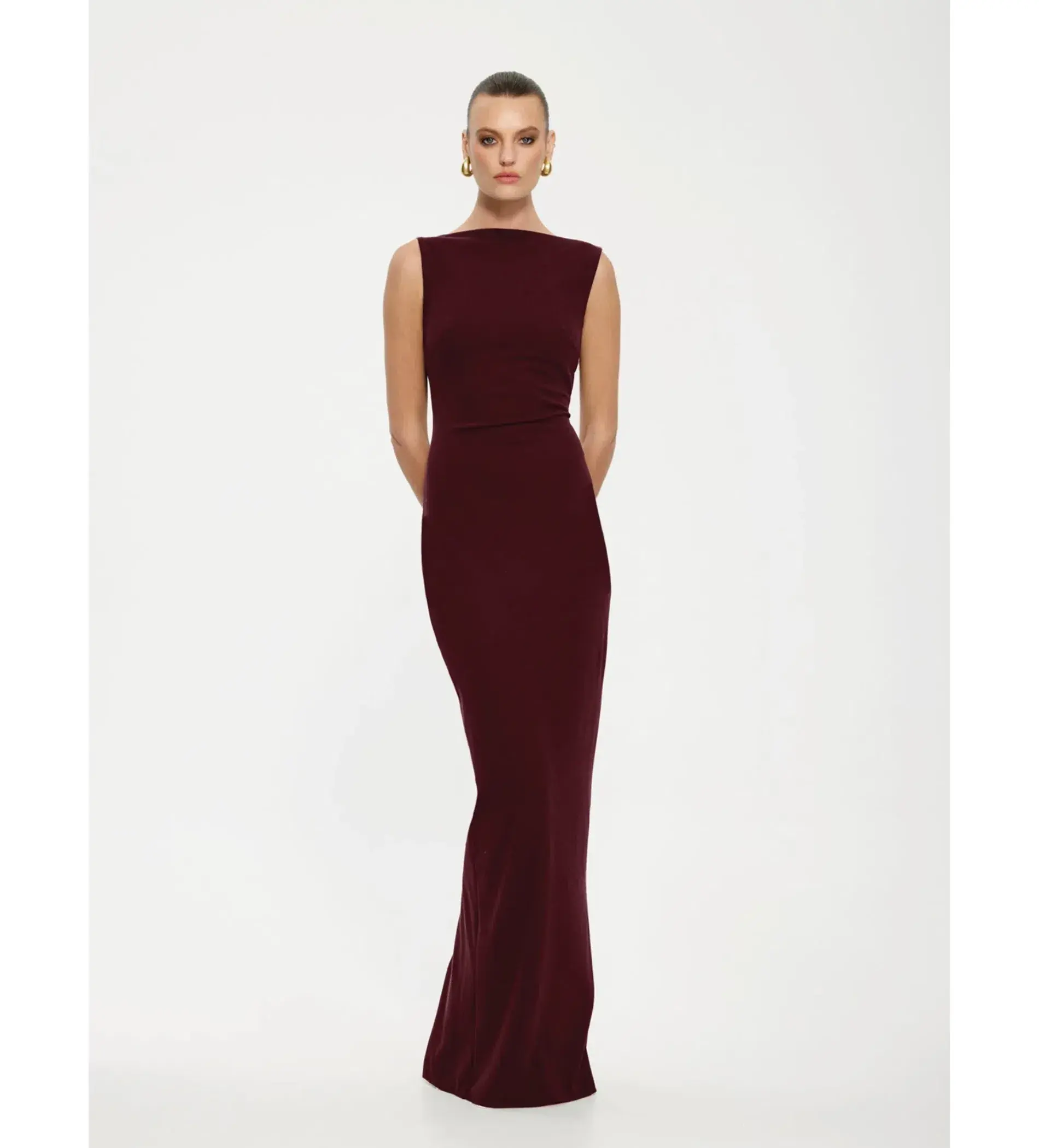 Effie Kats Verona Gown in Wine Size M/AU 10 - Image 1