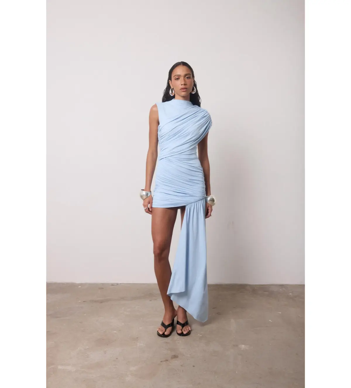 De La Vali Ravenna Mini Dress in Sky Blue Size AU 8  - Image 1