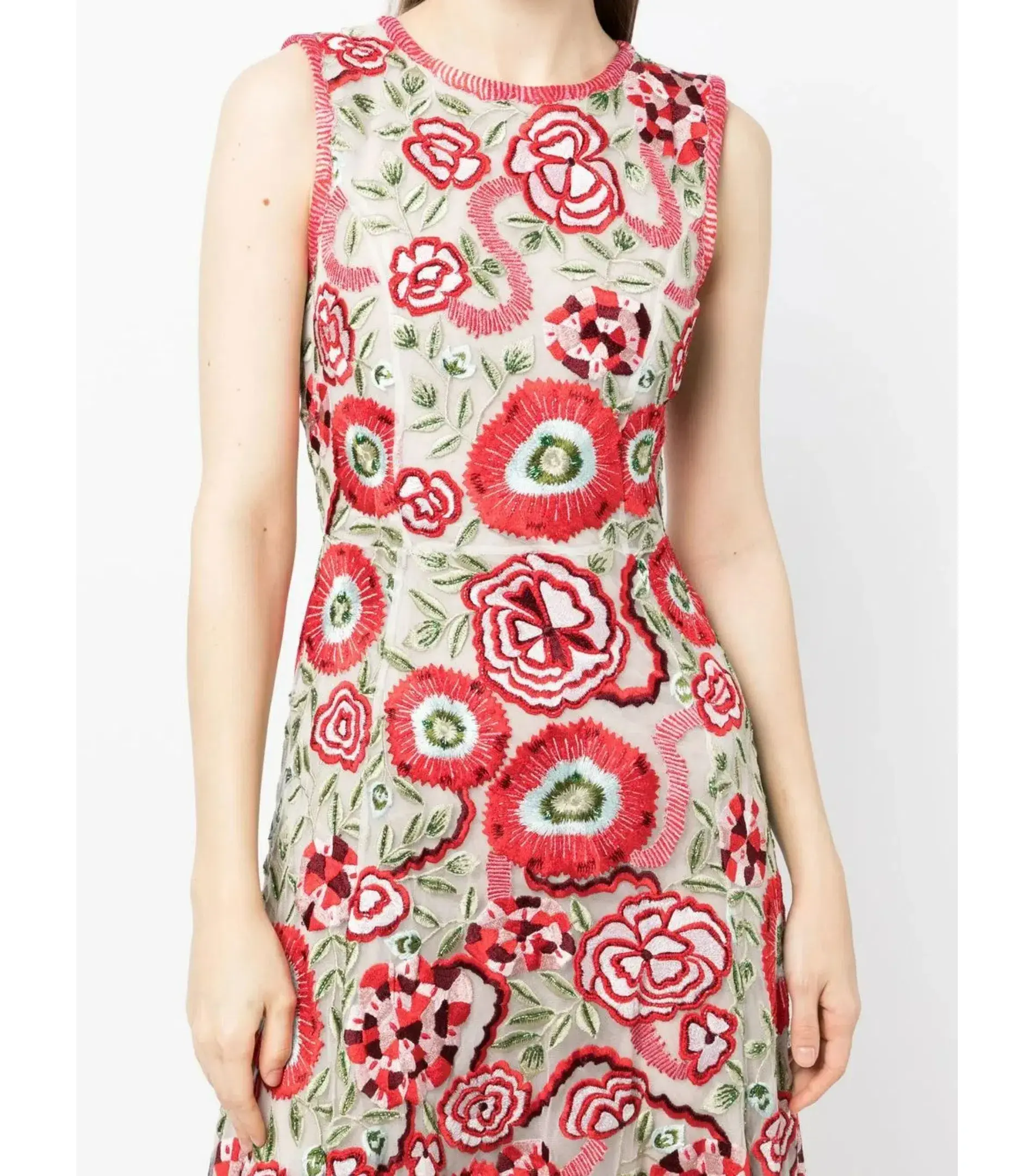 Rachel Gilbert Gigi Midi Dress Multi Size AU 12 - Image 4