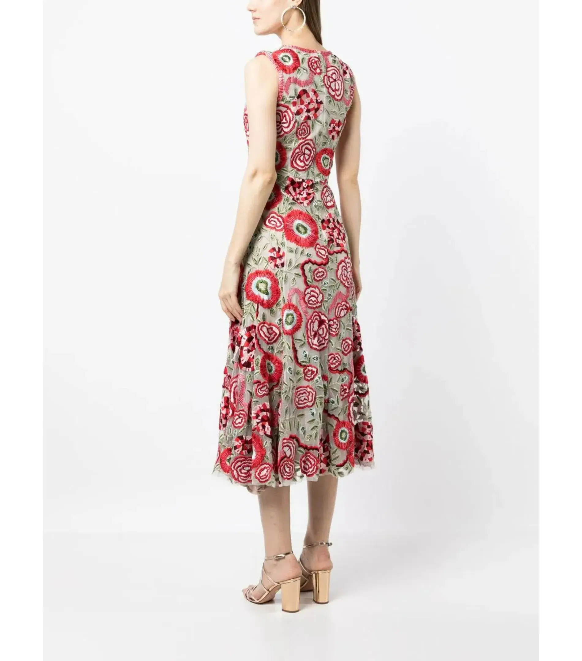 Rachel Gilbert Gigi Midi Dress Multi Size AU 12 - Image 3