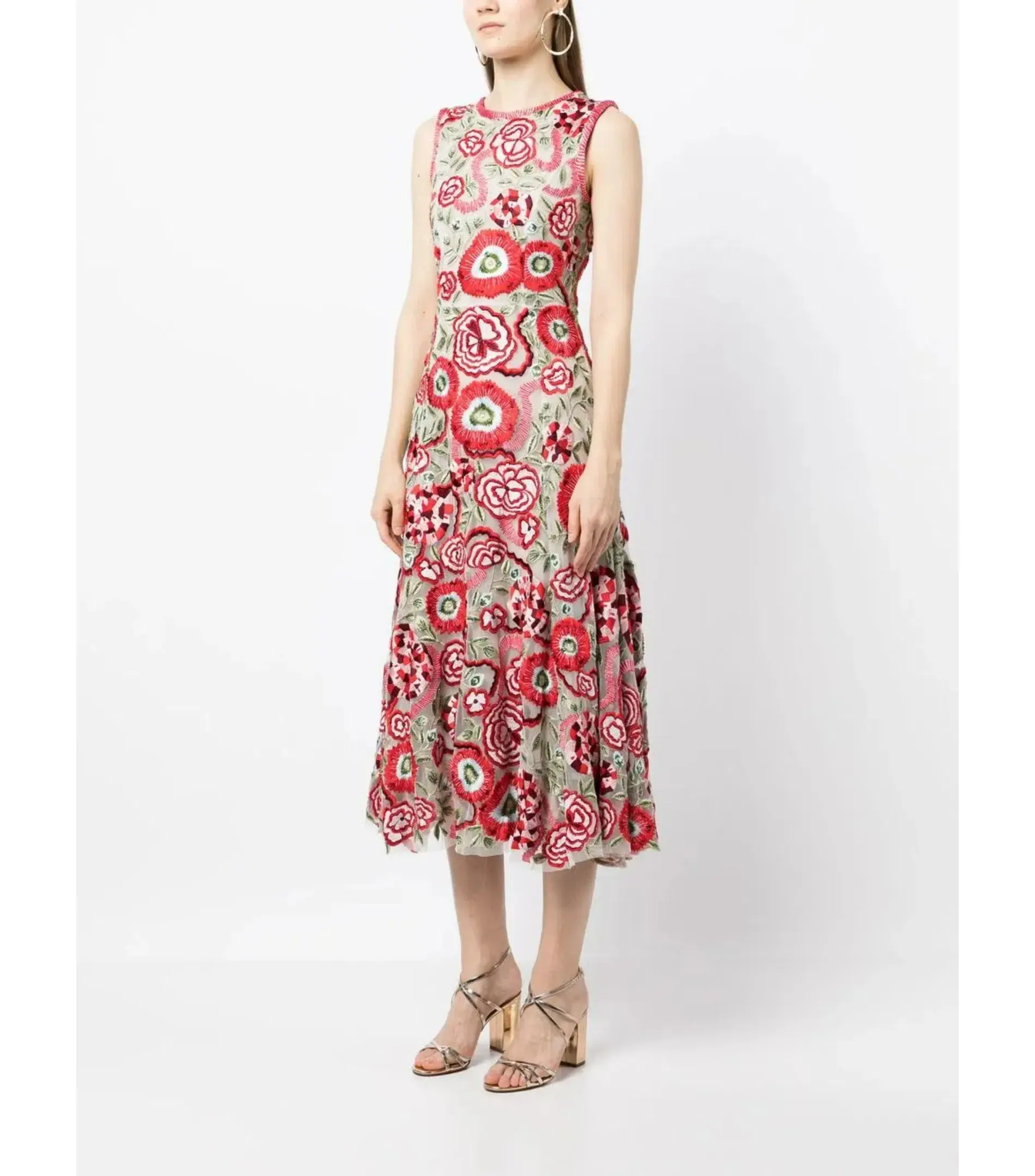 Rachel Gilbert Gigi Midi Dress Multi Size AU 12 - Image 2