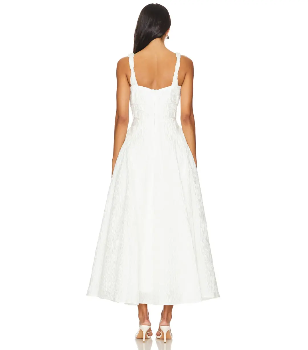 Rachel Gilbert Sophie Strap Midi Dress White Size AU 10 for rent on The Volte - main image