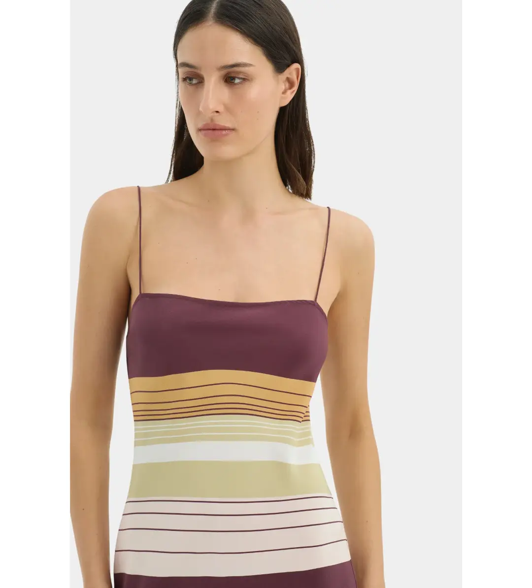 Sir the Label Fontana Slip Maxi Dress Elisa Stripe Size 1 AU 8 for rent on The Volte - main image