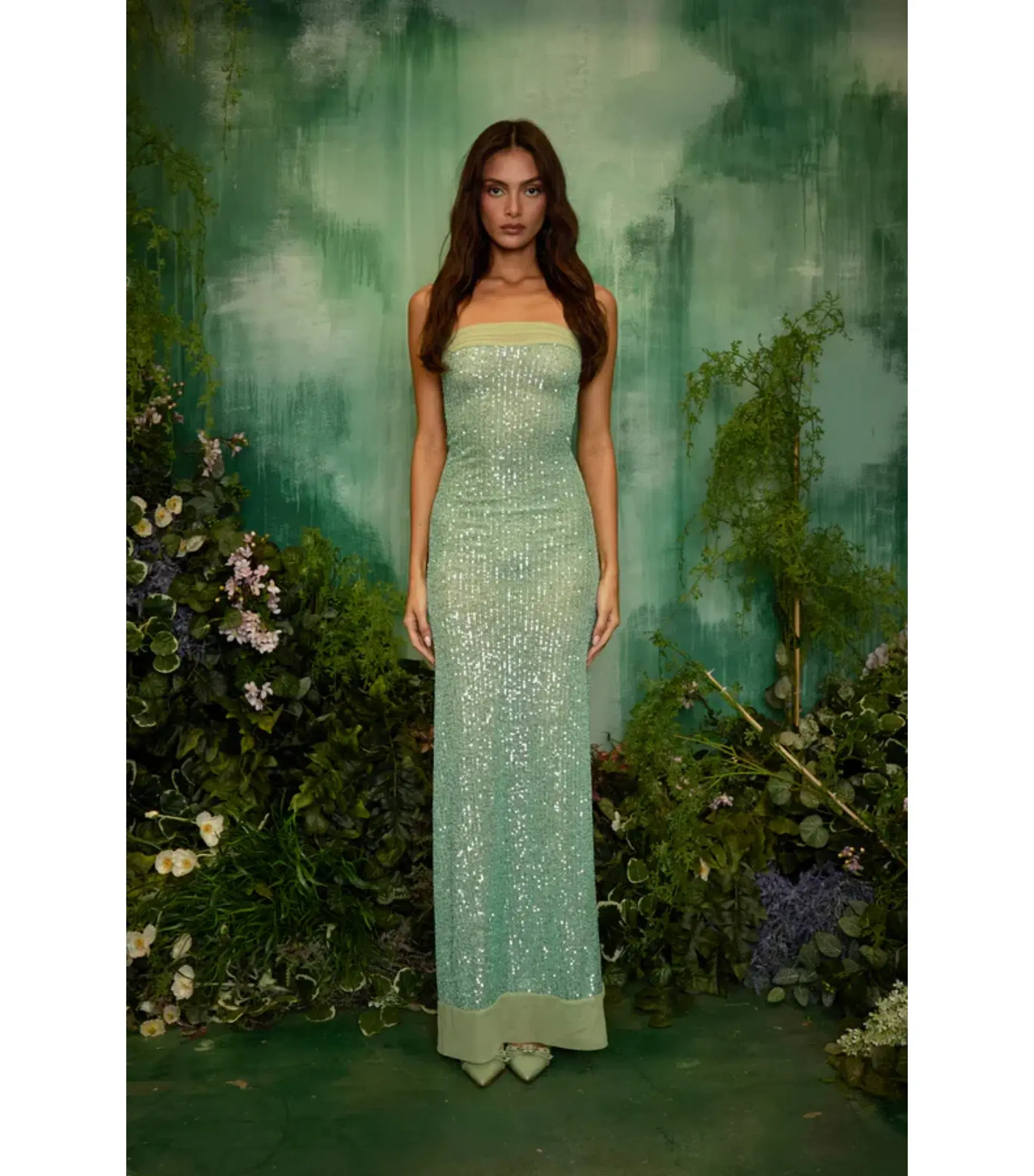 Fait Par Foutch Elizabeth Maxi Dress in Malachine Size AU 8 - Image 1