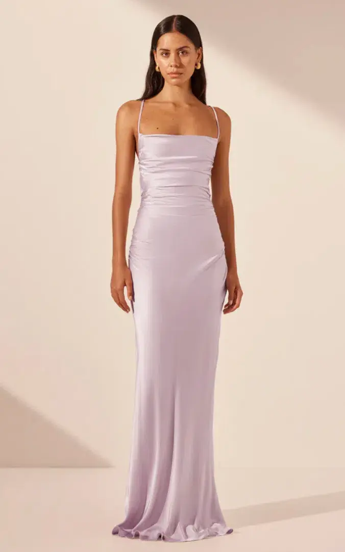 Shona Joy La Lune Lace Back Maxi Lilac Size AU 6 - Image 1