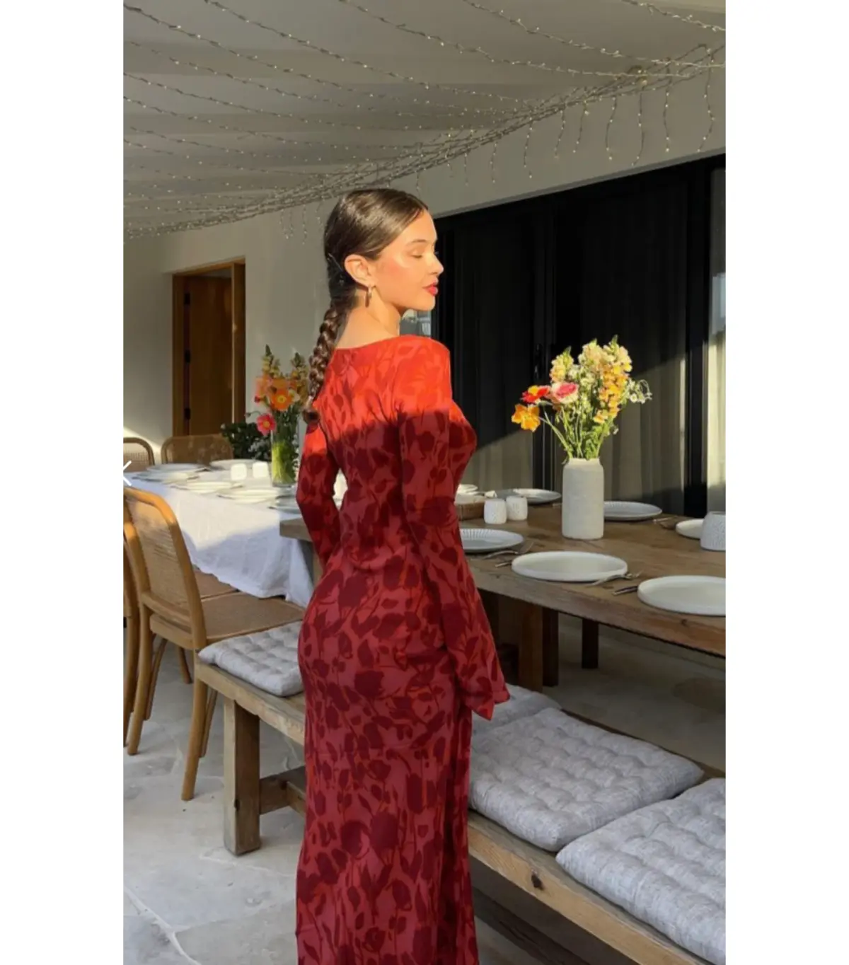 Realisation Par Gia Maxi Dress Red Print Size AU 10 - Image 6