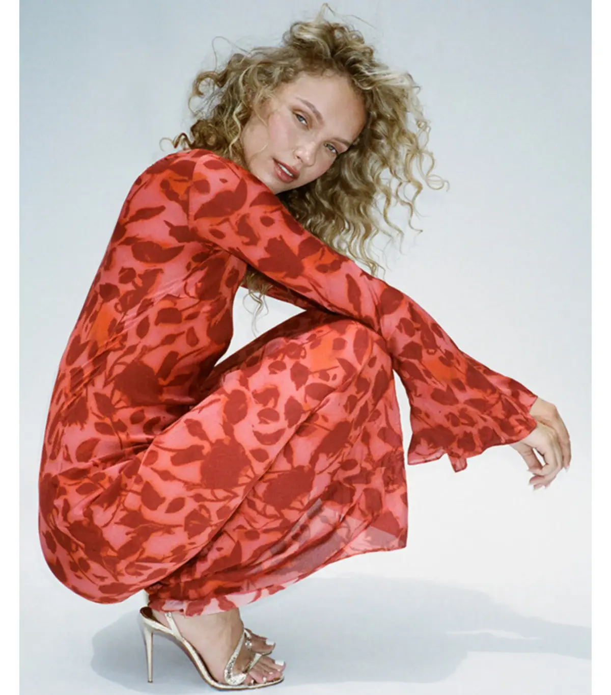 Realisation Par Gia Maxi Dress Red Print Size AU 10 - Image 3