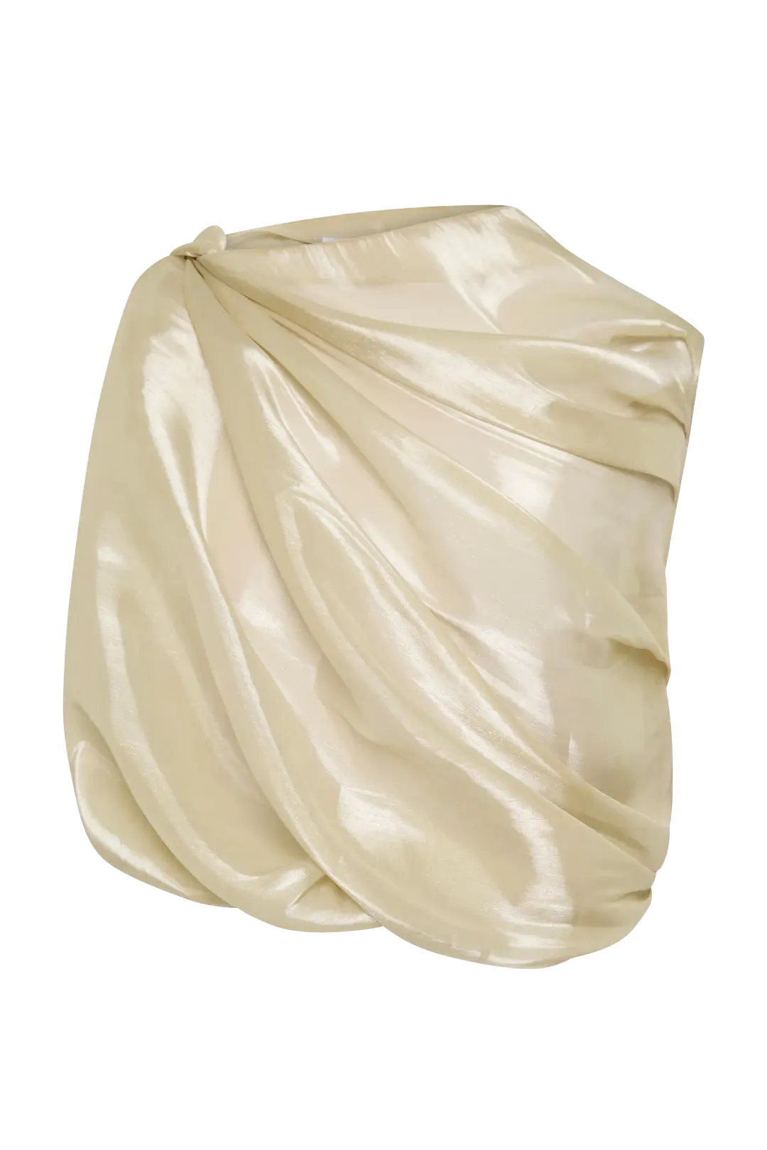 Bianca Spender Champagne Liquid Organza Tumble Top Gold Size 8/S for rent on The Volte - main image