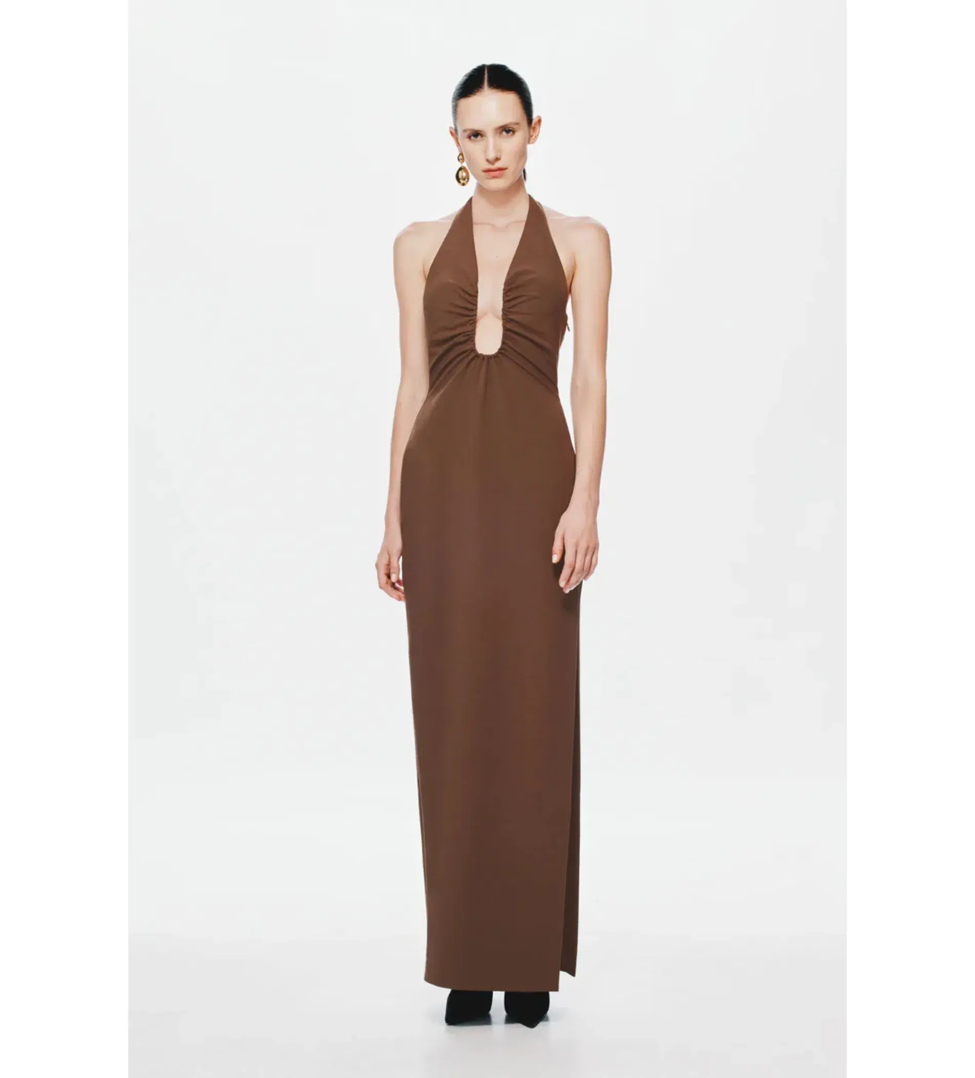 MISHA Alusia Maxi Dress Brown Size 8/S - Image 1