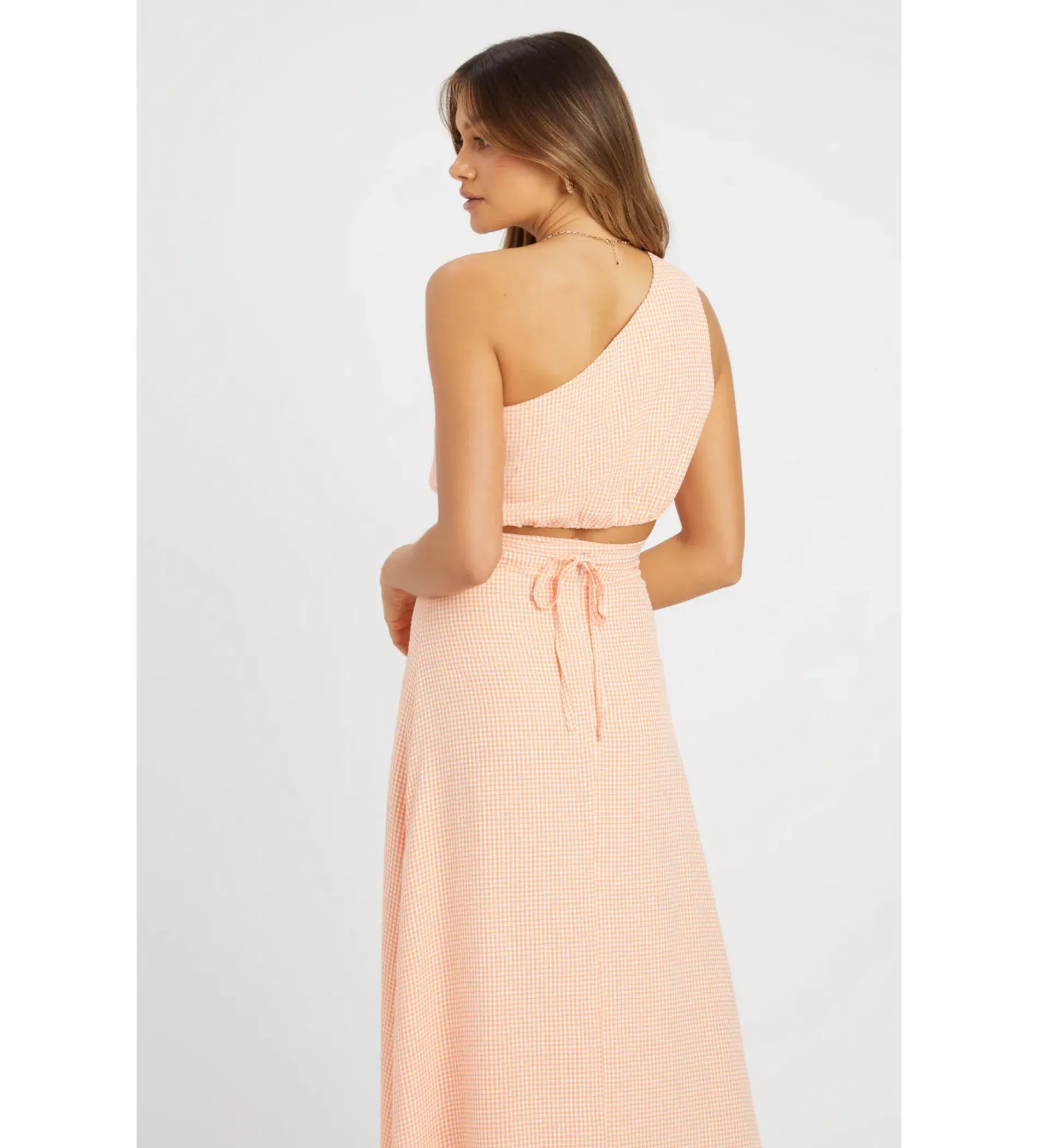 Kookai Brady Tie Top and Midi Skirt Set in Multi Size AU 12 - Image 4