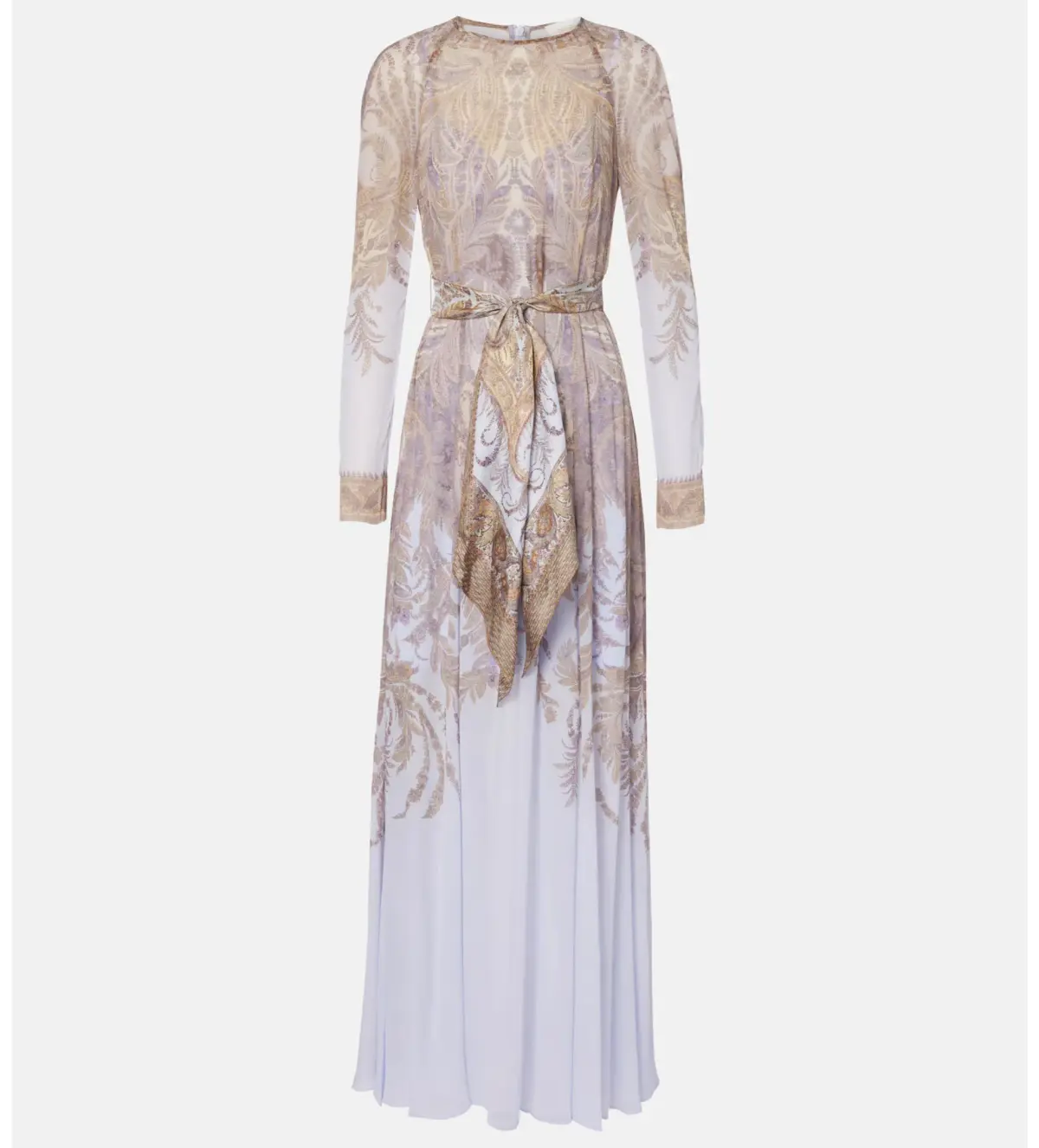 Zimmermann Hypnotic Sheath Maxi Dress Lilac Paisley Size 1/AU 10 - Image 5