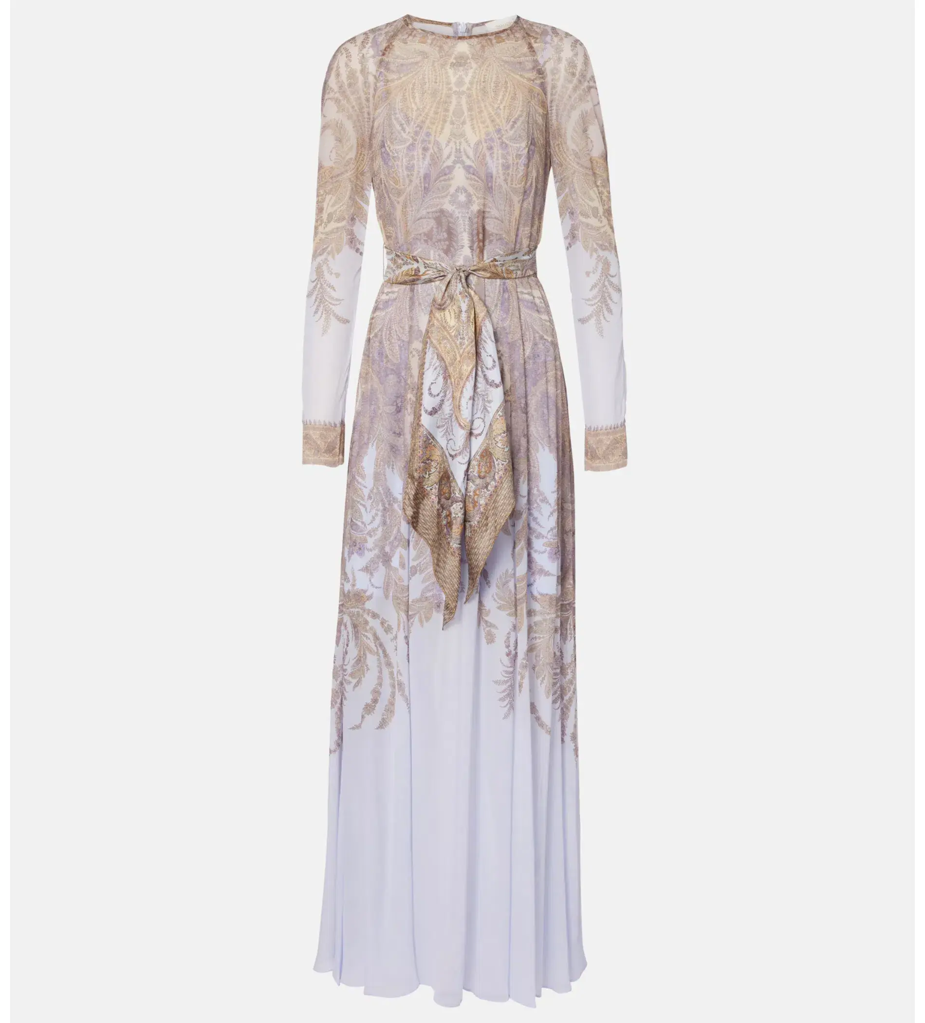 Zimmermann Hypnotic Sheath Maxi Dress Lilac Paisley Size 1/AU 10 - Image 5