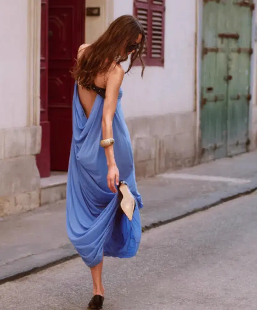 Rat & Boa Antonie Maxi Dress Blue Size S/M (AU 8-12) for rent on The Volte - main image