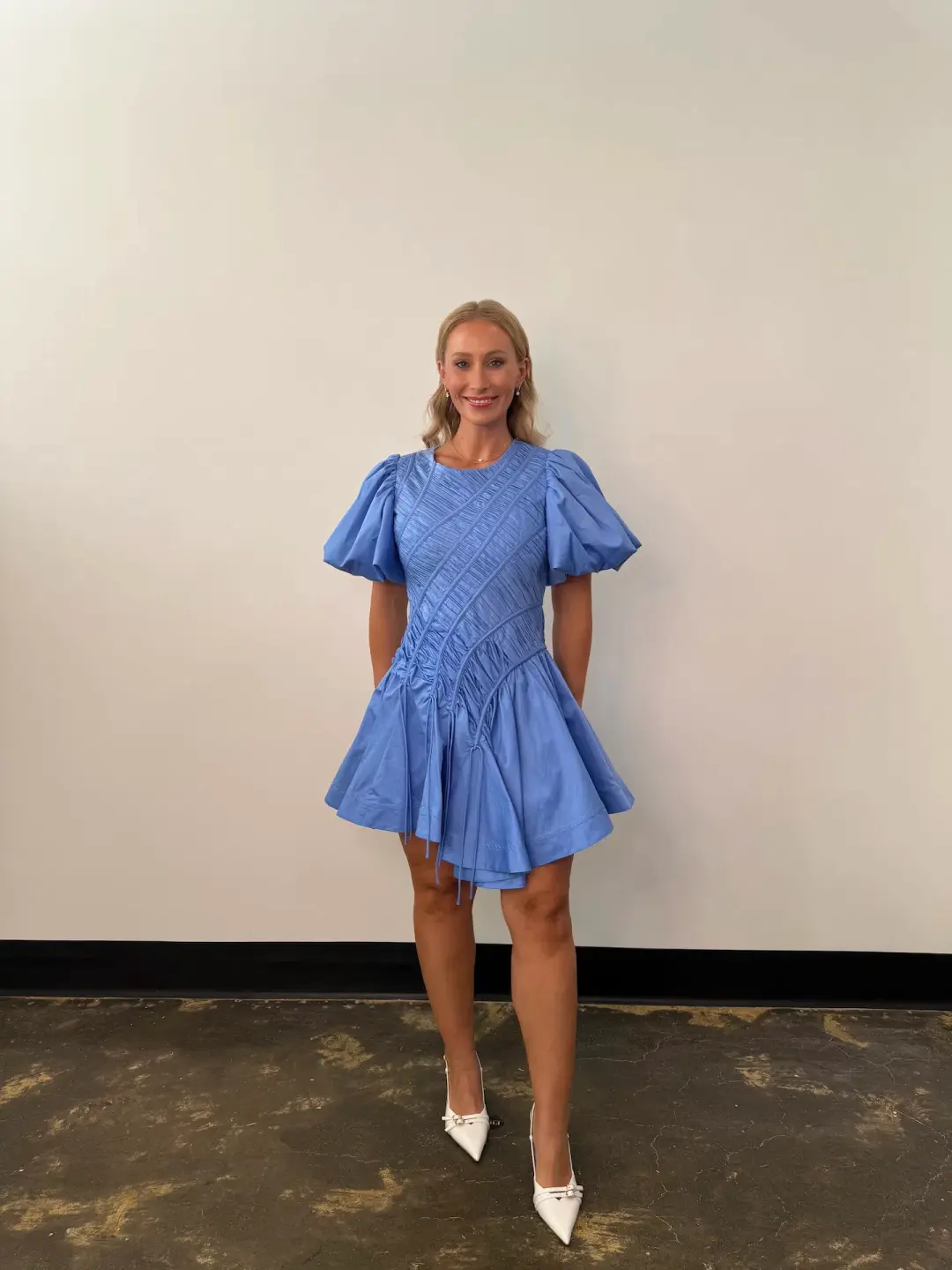 Aje Wisteria Mini Dress Blue Size 10 for rent on The Volte - main image