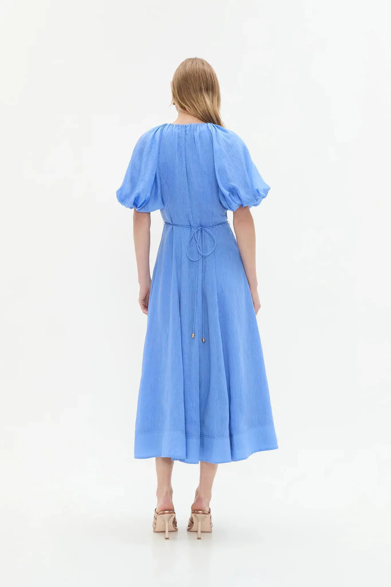Aje Alma Midi Dress Blue Size 12 - Image 4